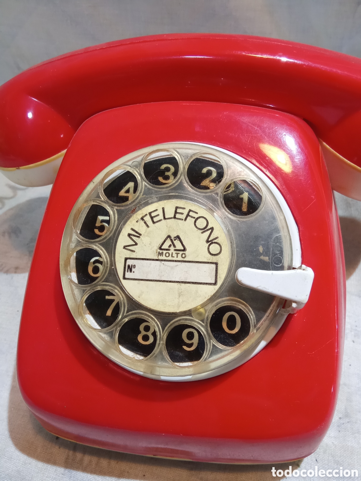 Juguetes antiguos: TEL&Eacute;FONO ROJO DE MOLTO EN CAJA - Foto 6