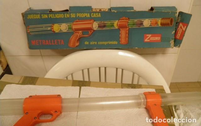 Juguetes antiguos: METRALLETA ZAPLAS,CAJA ORIGINAL - Foto 1