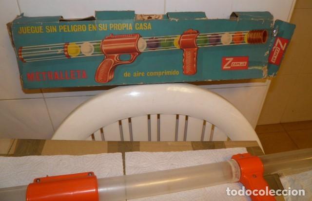 Juguetes antiguos: METRALLETA ZAPLAS,CAJA ORIGINAL - Foto 2