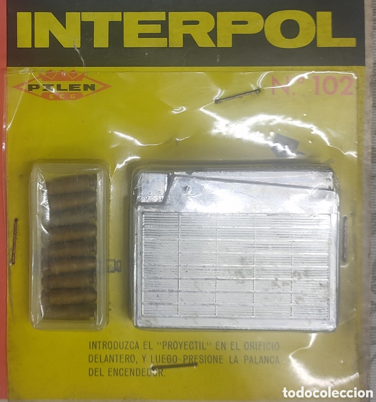 Juguetes antiguos: Encendedor Interpol de Pilen - Foto 2
