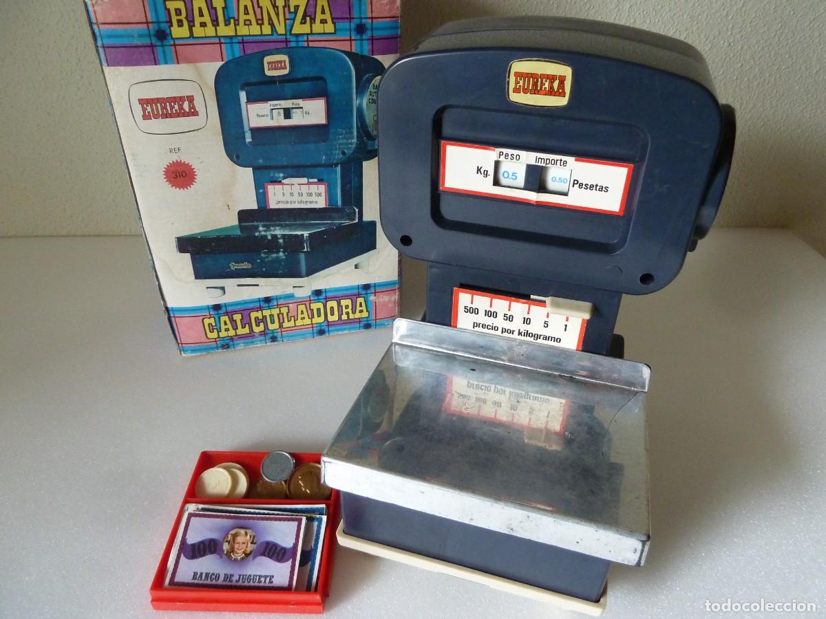 Juguetes antiguos: BALANZA CALCULADORA (REF:310)-EUREKA-MADE IN SPAIN - Foto 1