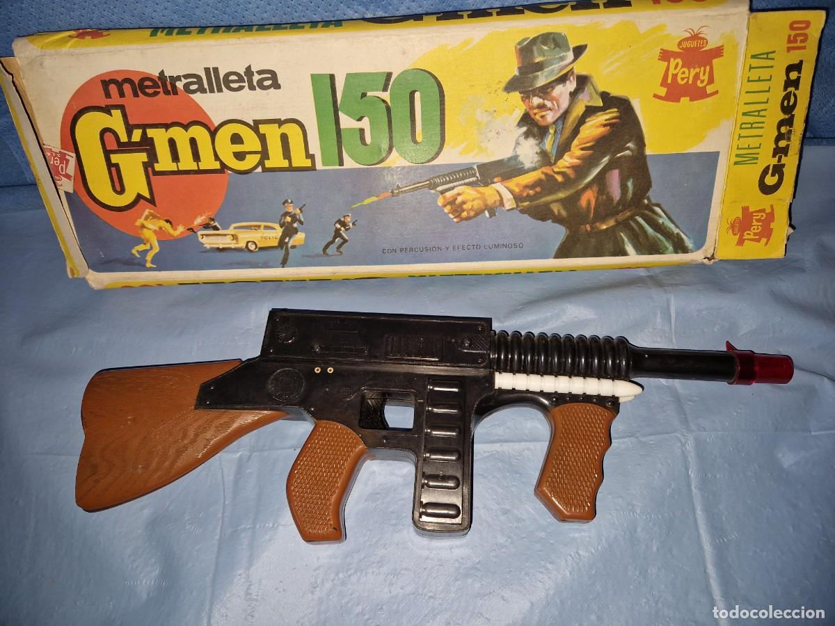 Juguetes antiguos: METRALLETA G-MEN 150 DE PERY - Foto 1