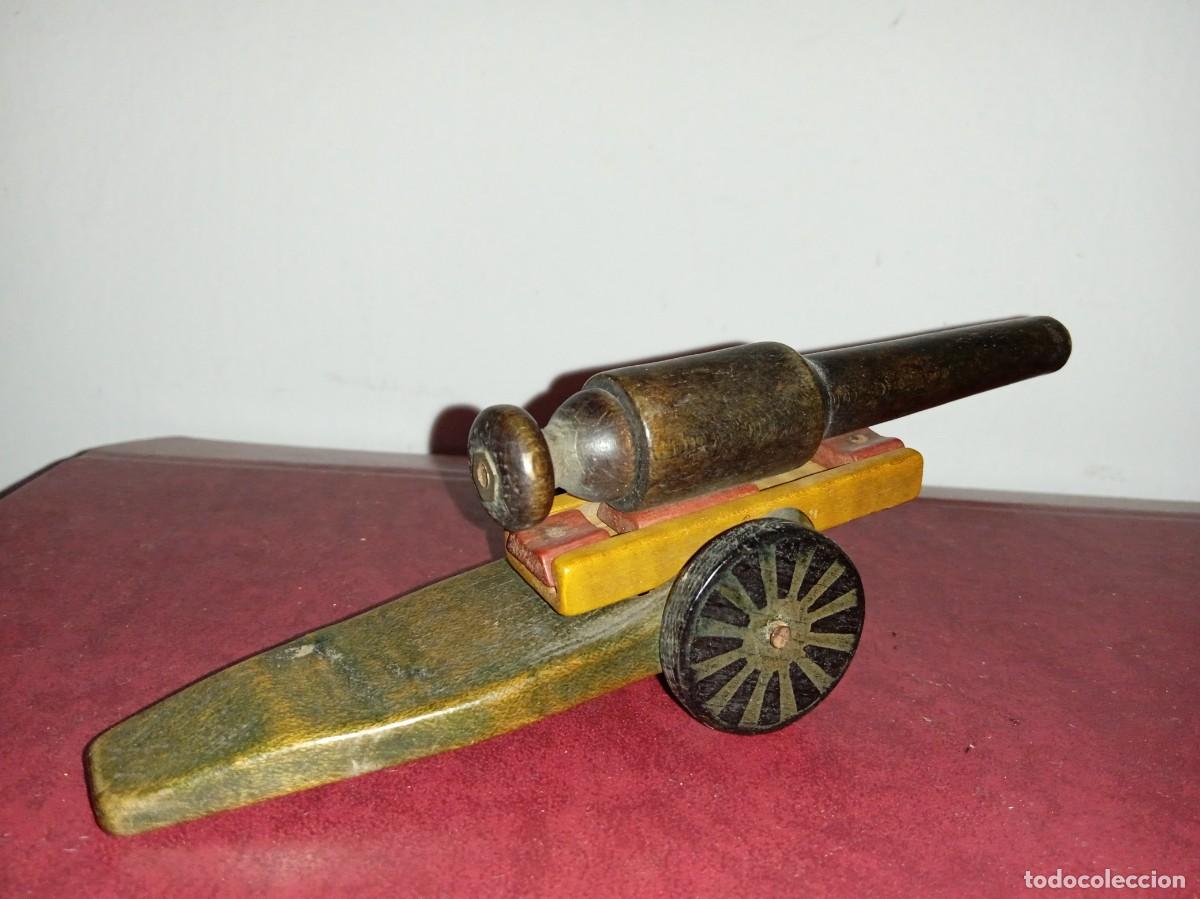 Juguetes antiguos: CA&Ntilde;&Oacute;N de Madera, INVICTA. - Foto 1