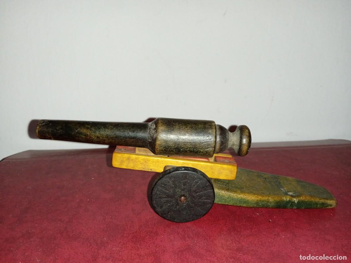 Juguetes antiguos: CA&Ntilde;&Oacute;N de Madera, INVICTA. - Foto 3