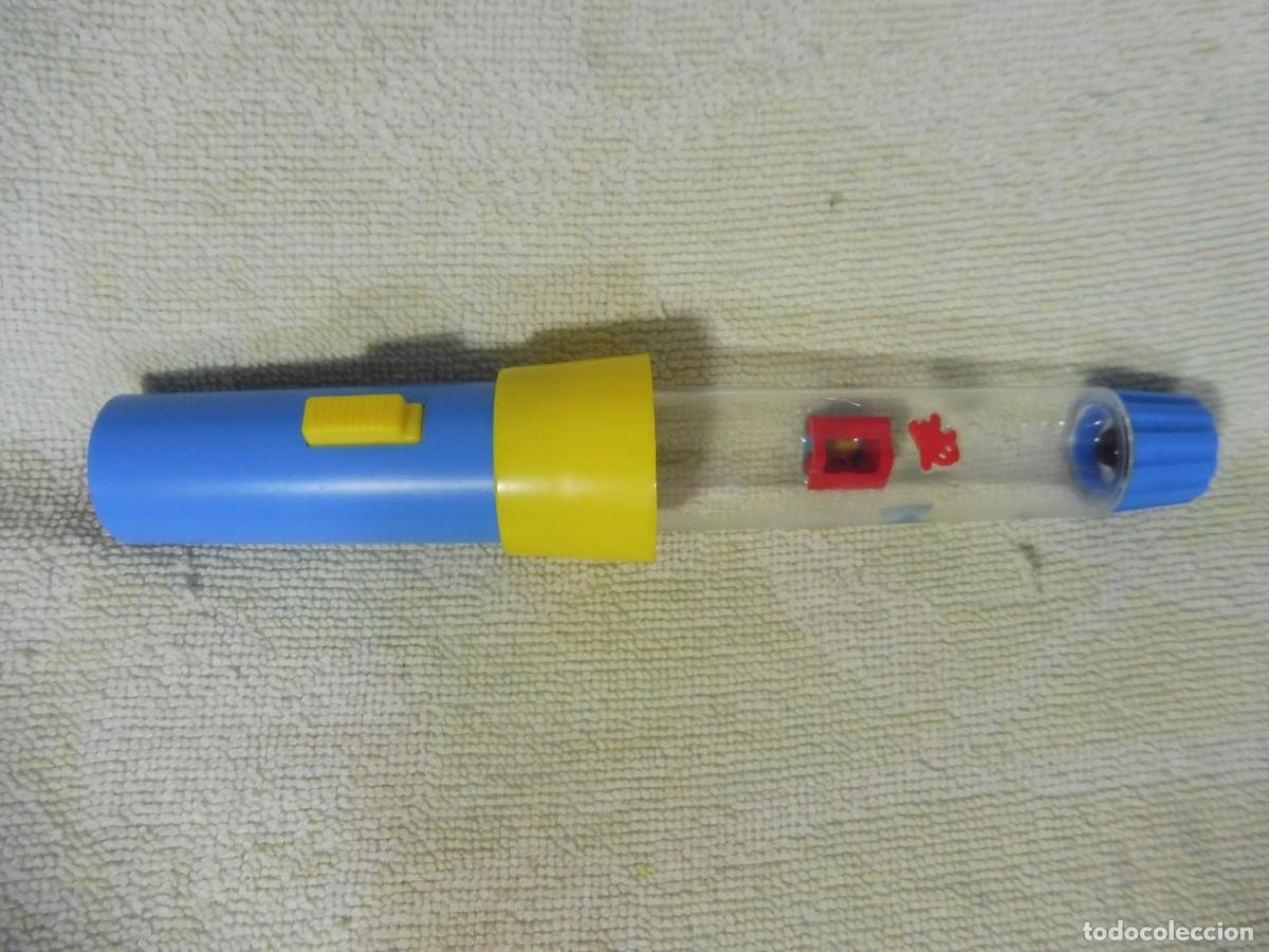 Juguetes antiguos: Linterna de agua amarillo y azul casa fantasma, funcionando, de Geyper
