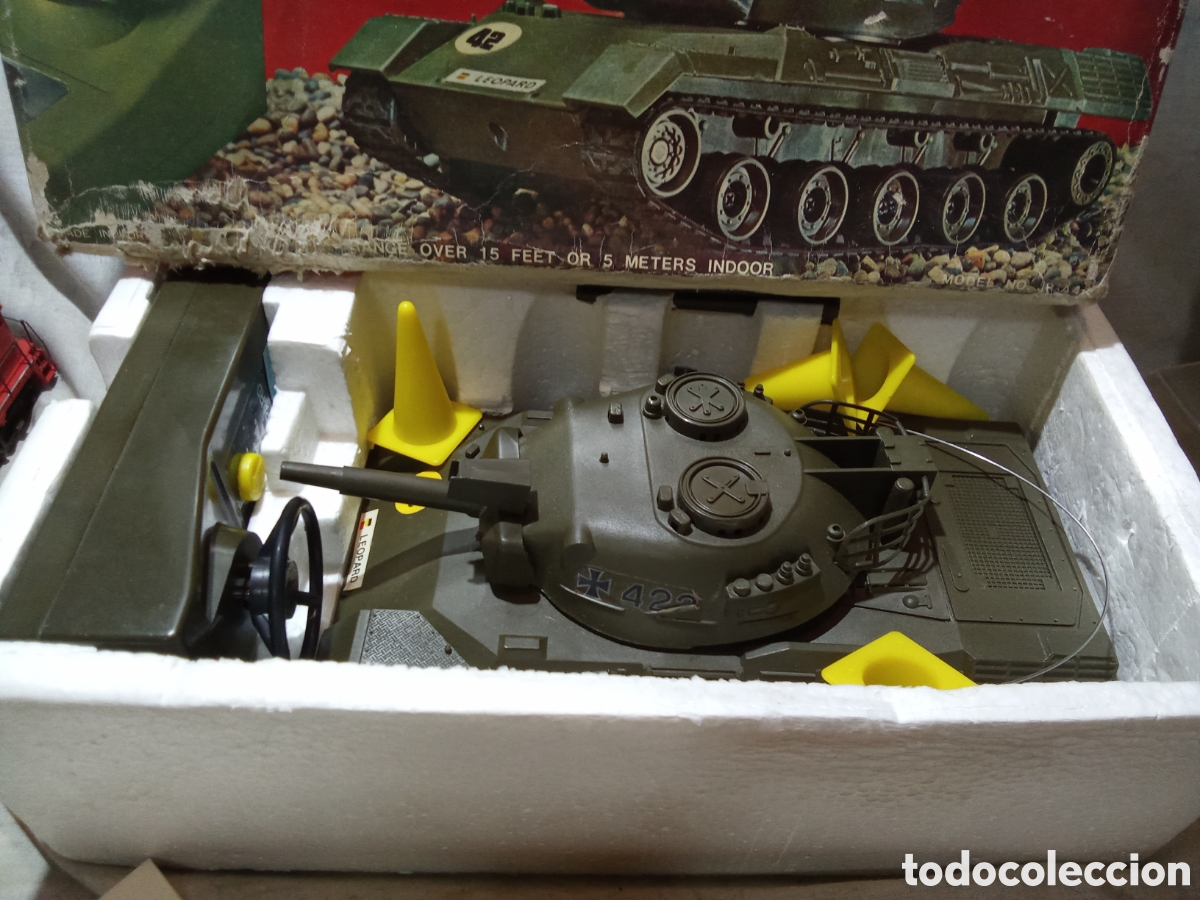 Juguetes antiguos: TANQUE RADIOCONTROL LEOPARD EN CAJA - Foto 2