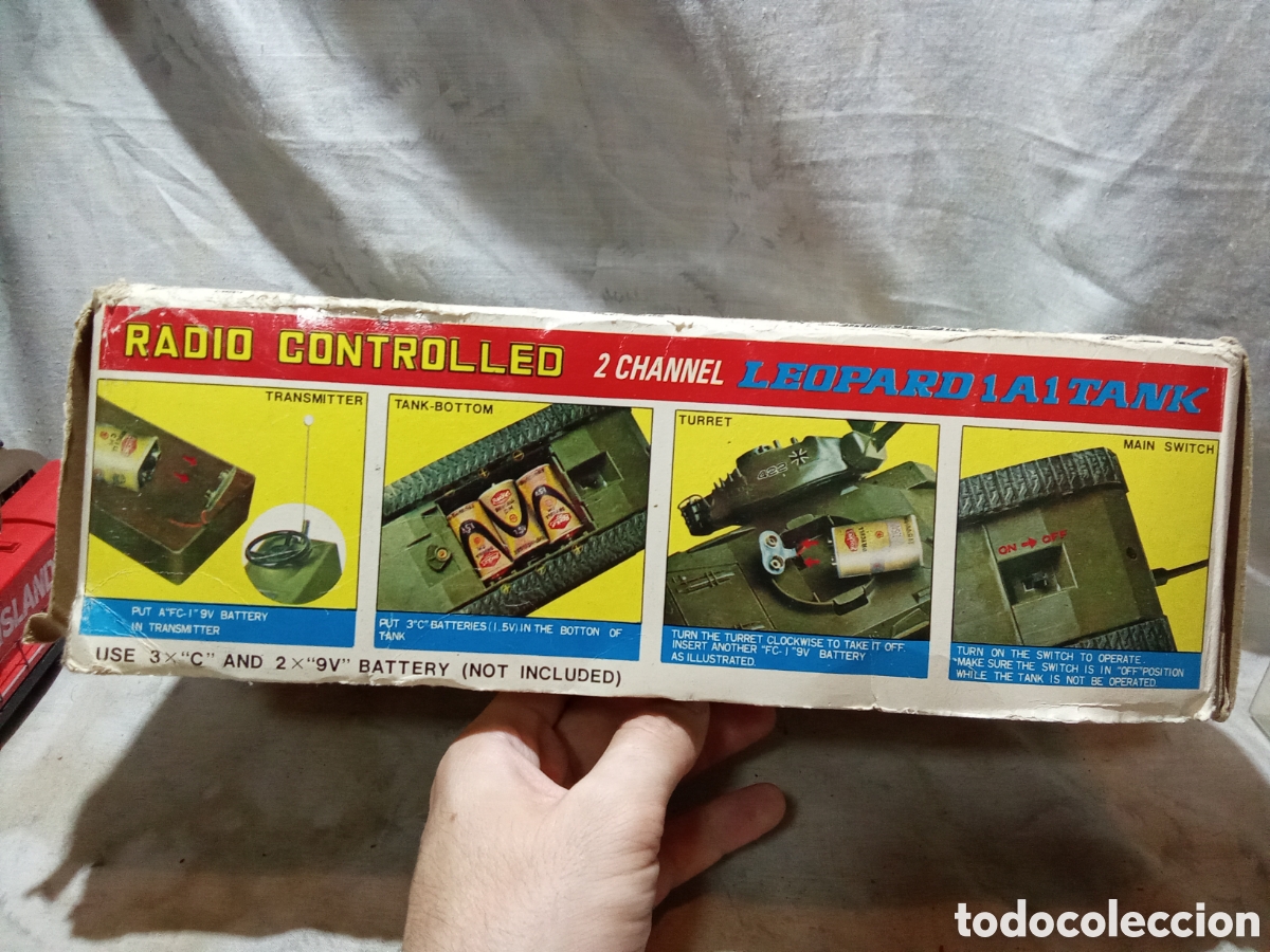 Juguetes antiguos: TANQUE RADIOCONTROL LEOPARD EN CAJA - Foto 7