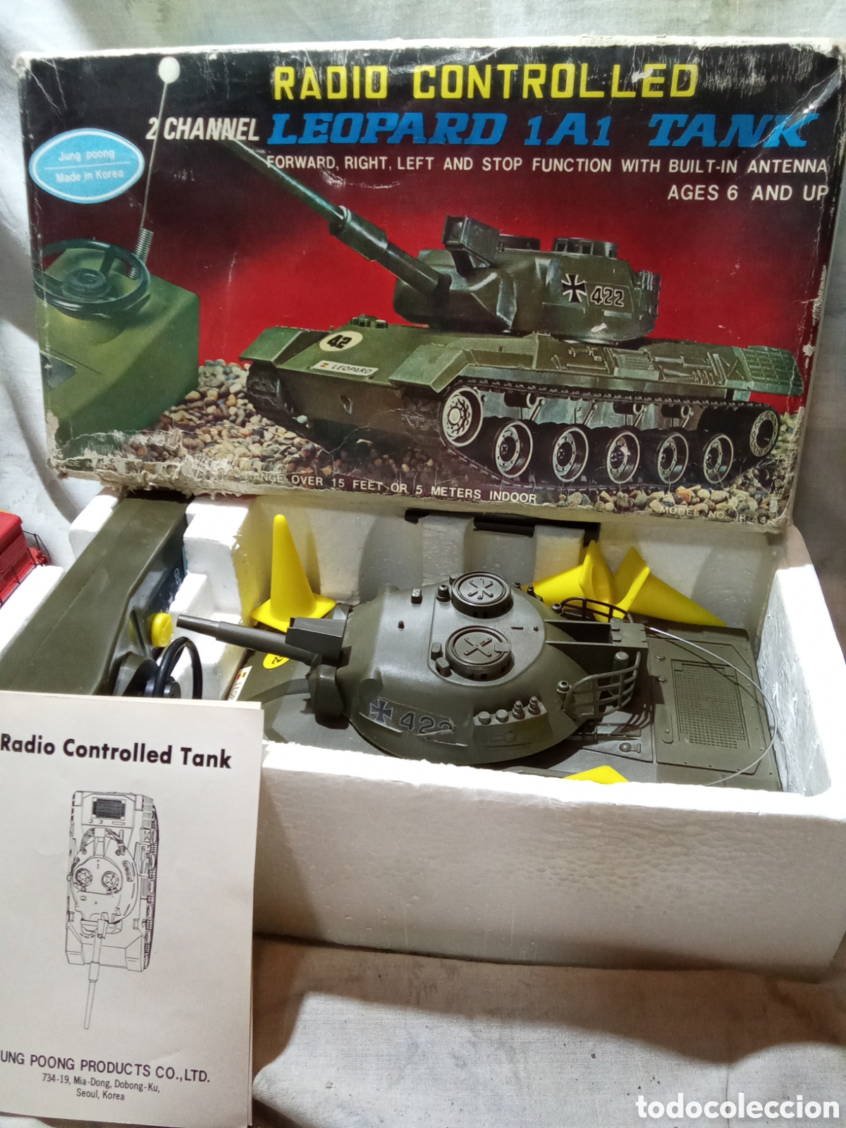 Juguetes antiguos: TANQUE RADIOCONTROL LEOPARD EN CAJA - Foto 1