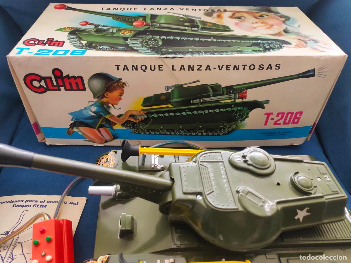Jouet Ancien Char Militaire Clim T-206 - Avec Lance-ventouses Complet