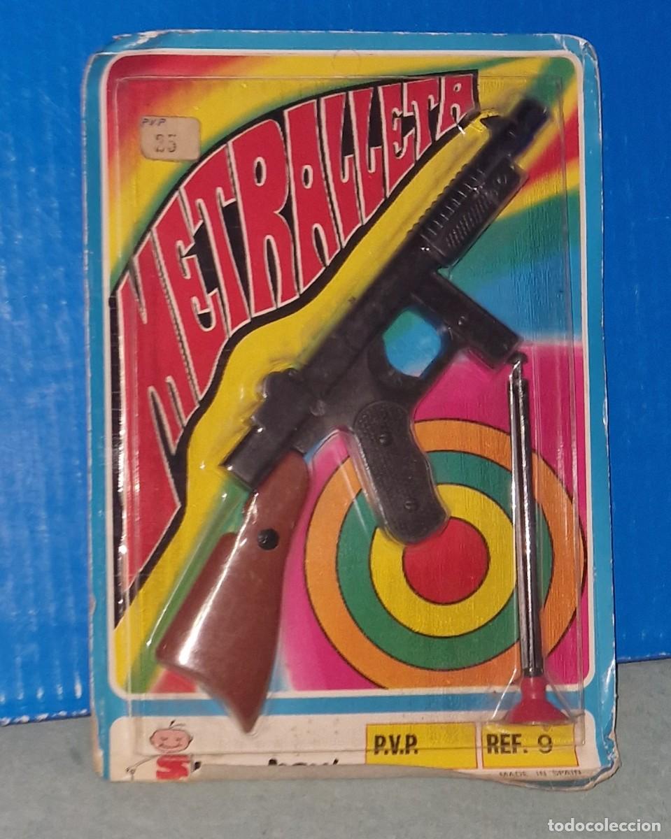 Juguetes antiguos: METRALLETA LANZAVENTOSAS DE SHAMBERS - Foto 1