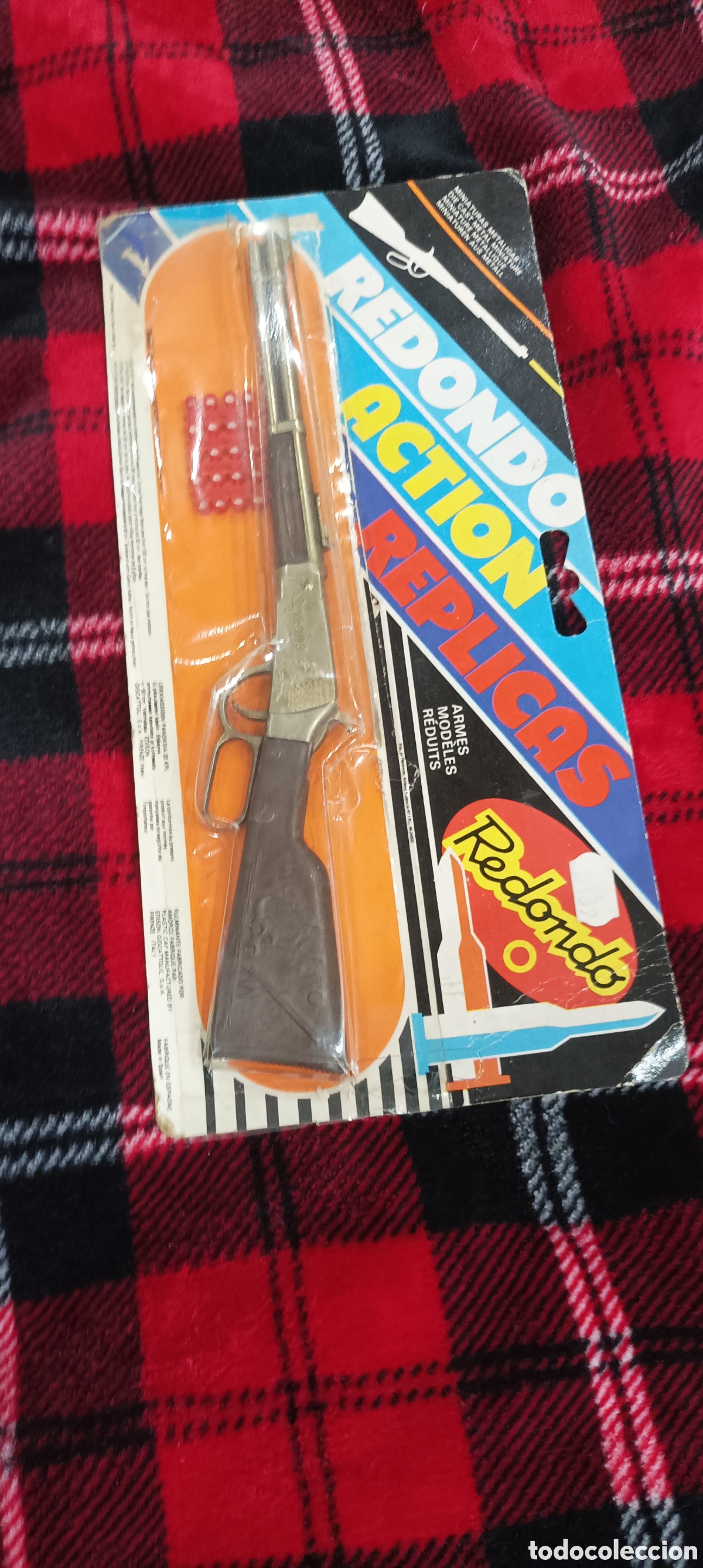 Juguetes antiguos: Replica rifle redondo vintage