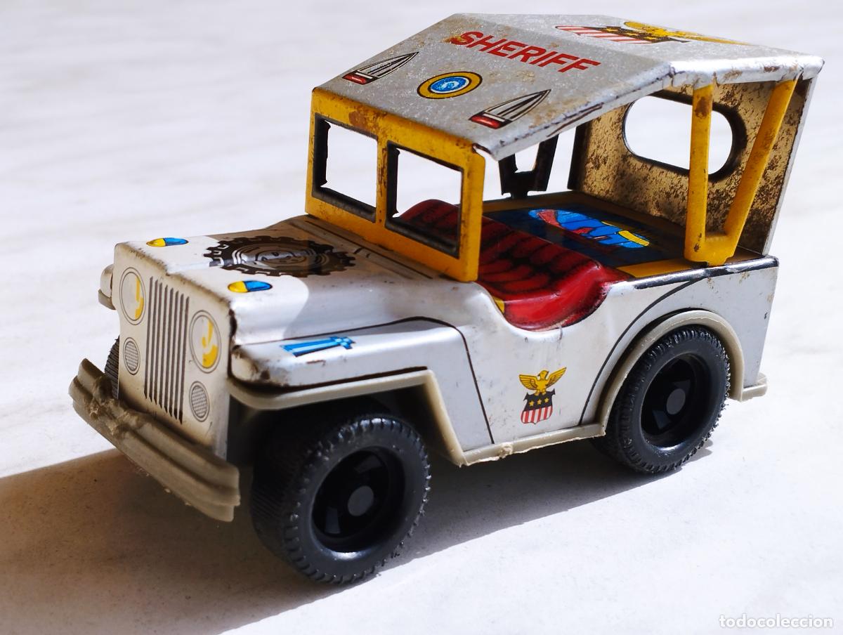 Jouets Anciens: JEEP WILLYS EBRO SHERIFF USA DE PAYVA EN CHAPA KIOSKO PIPERO CARAMELOS
