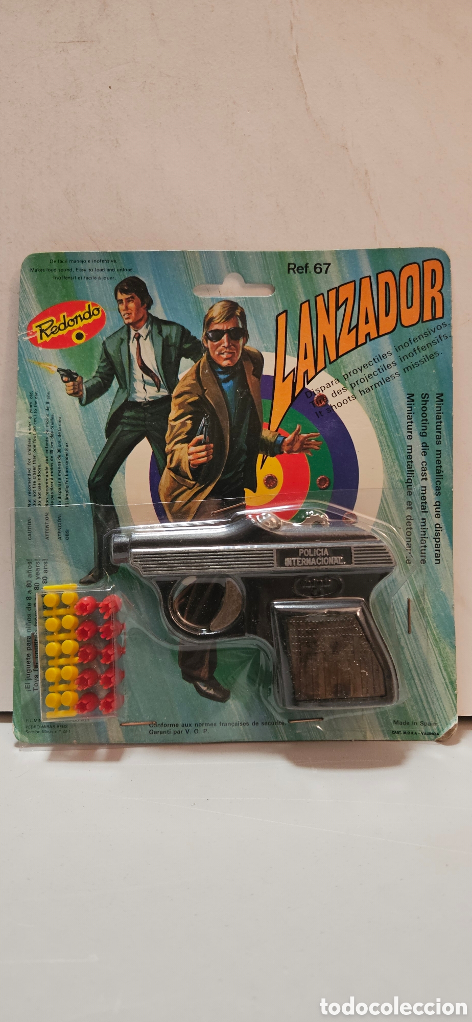 Juguetes antiguos: REDONDO 67 BLISTER PISTOLA LANZADOR, NUEVO