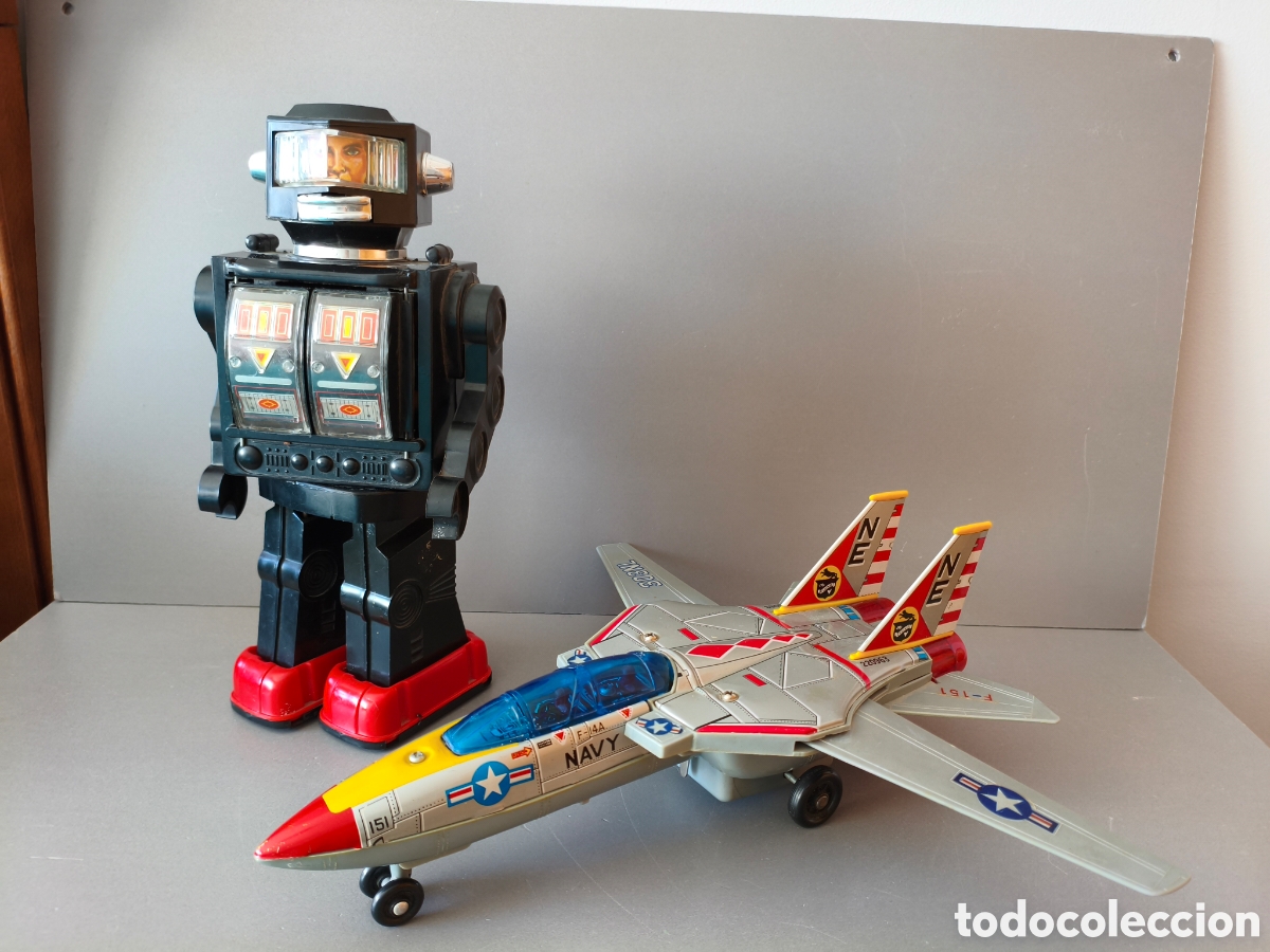Juguetes antiguos: LOTE ROBOT HORIKAWA Y AVI&Oacute;N JET FIGHTER TOMCAT