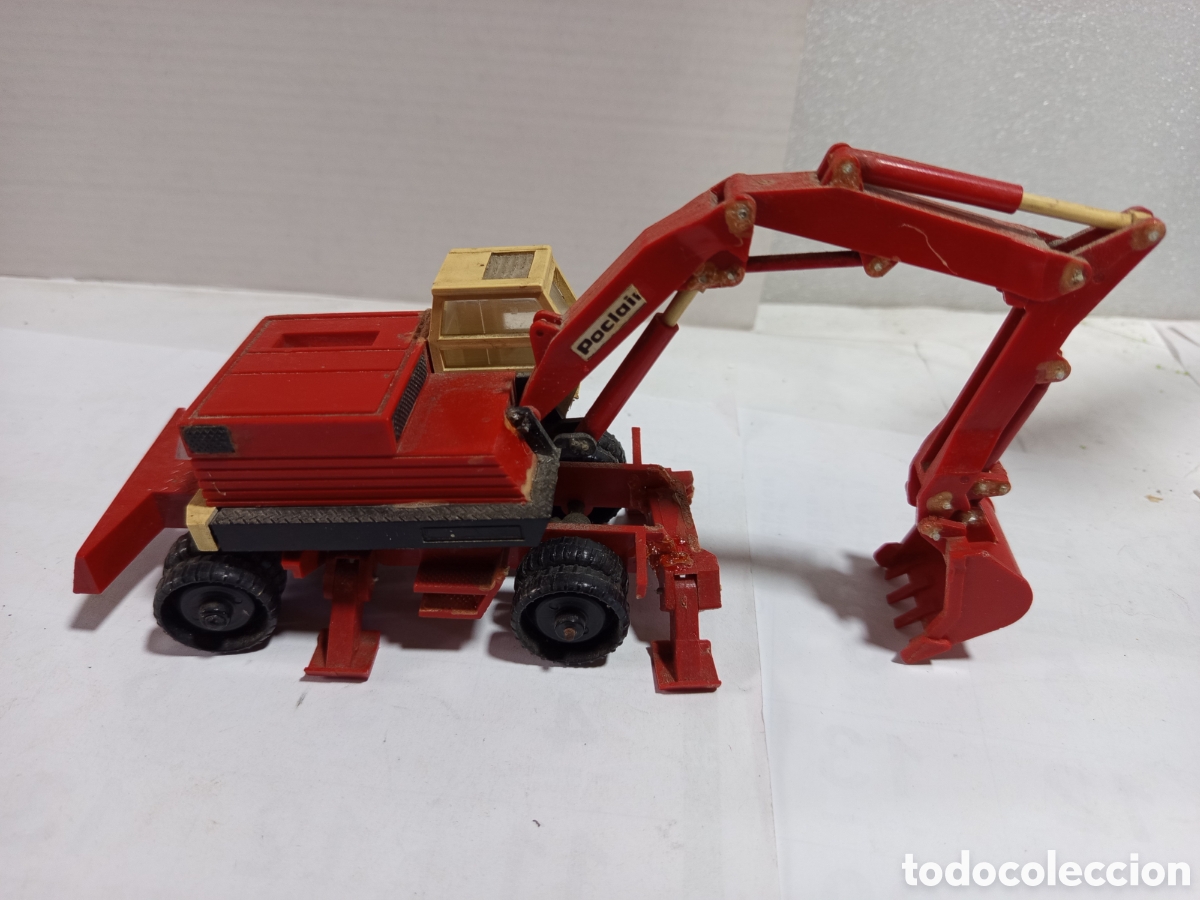 Juguetes antiguos: Excavadora Poclain marca Bourbon - Foto 3