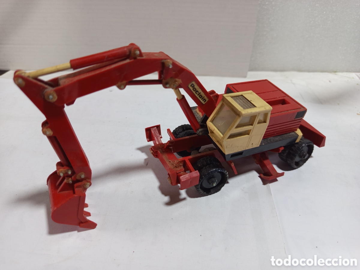 Juguetes antiguos: Excavadora Poclain marca Bourbon - Foto 1