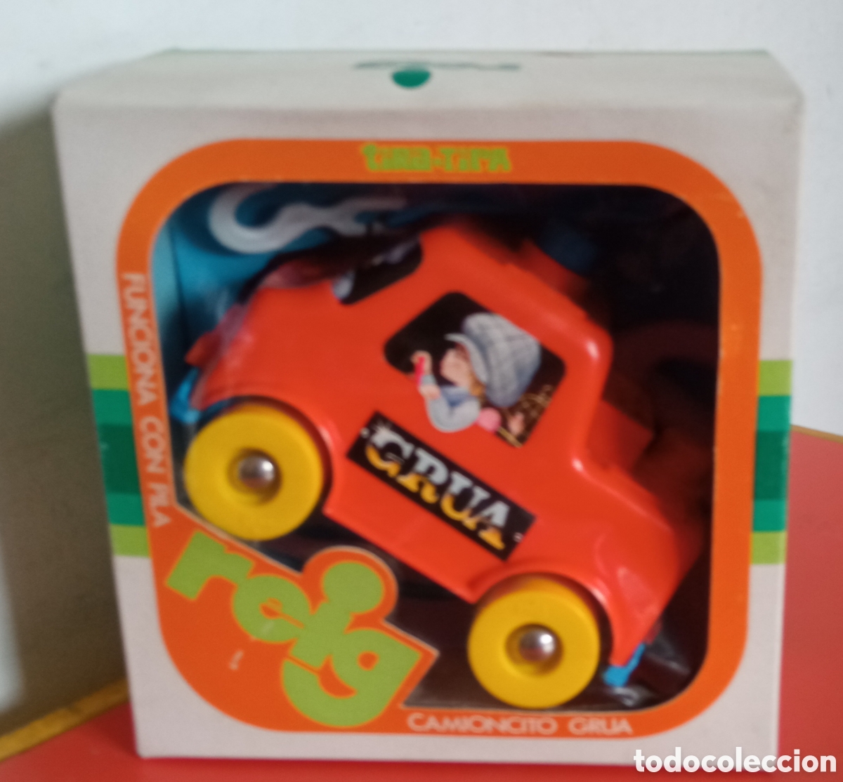 Juguetes antiguos: ARRASTRE MUSICAL CAMI&Oacute;N GR&Uacute;A.REIG 70'S.NUEVO EN CAJA.