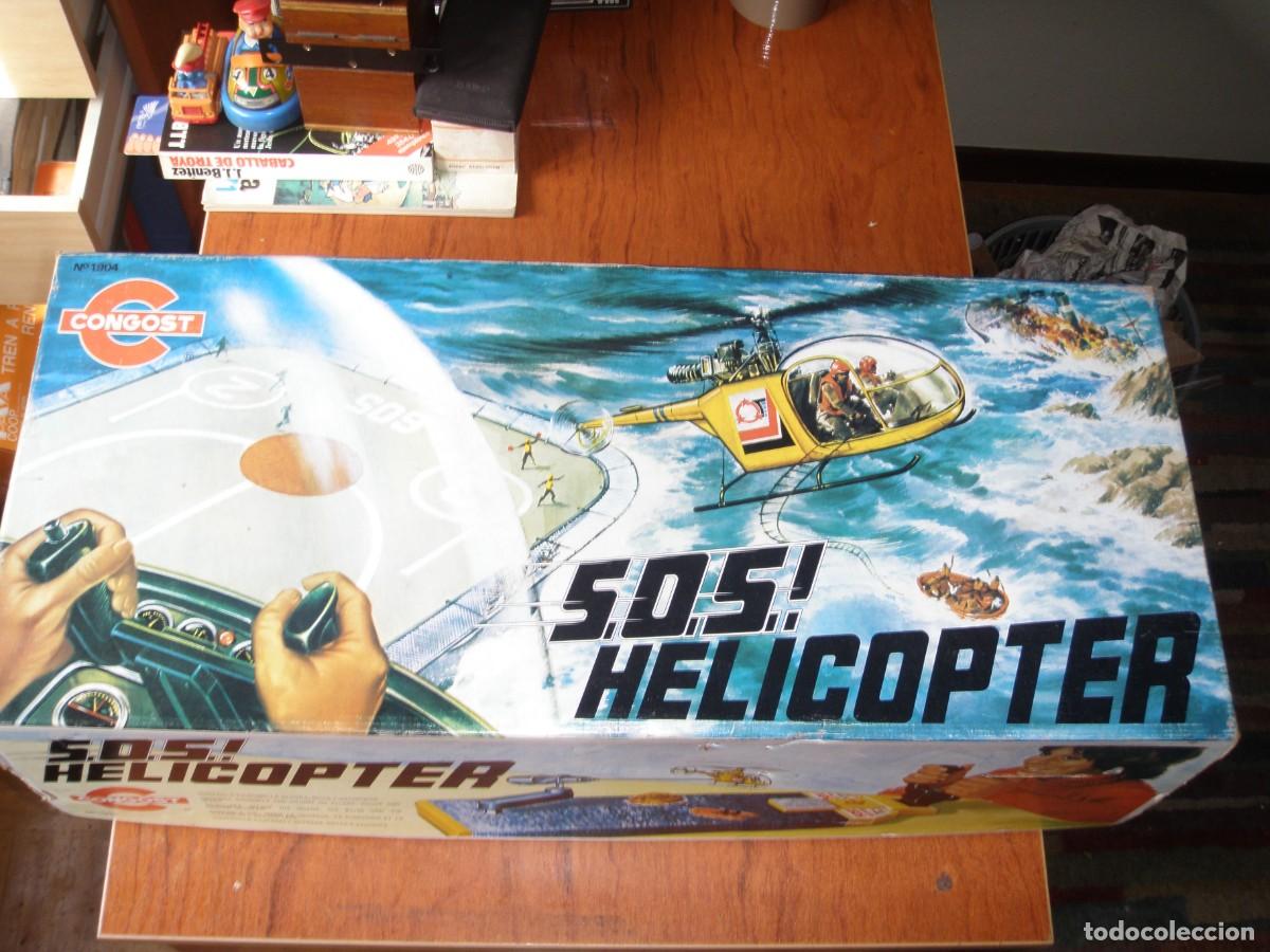 Juguetes antiguos: SOS HELICOPTER DE CONGOST FUNCIONANDO EN US CAJA - Foto 1