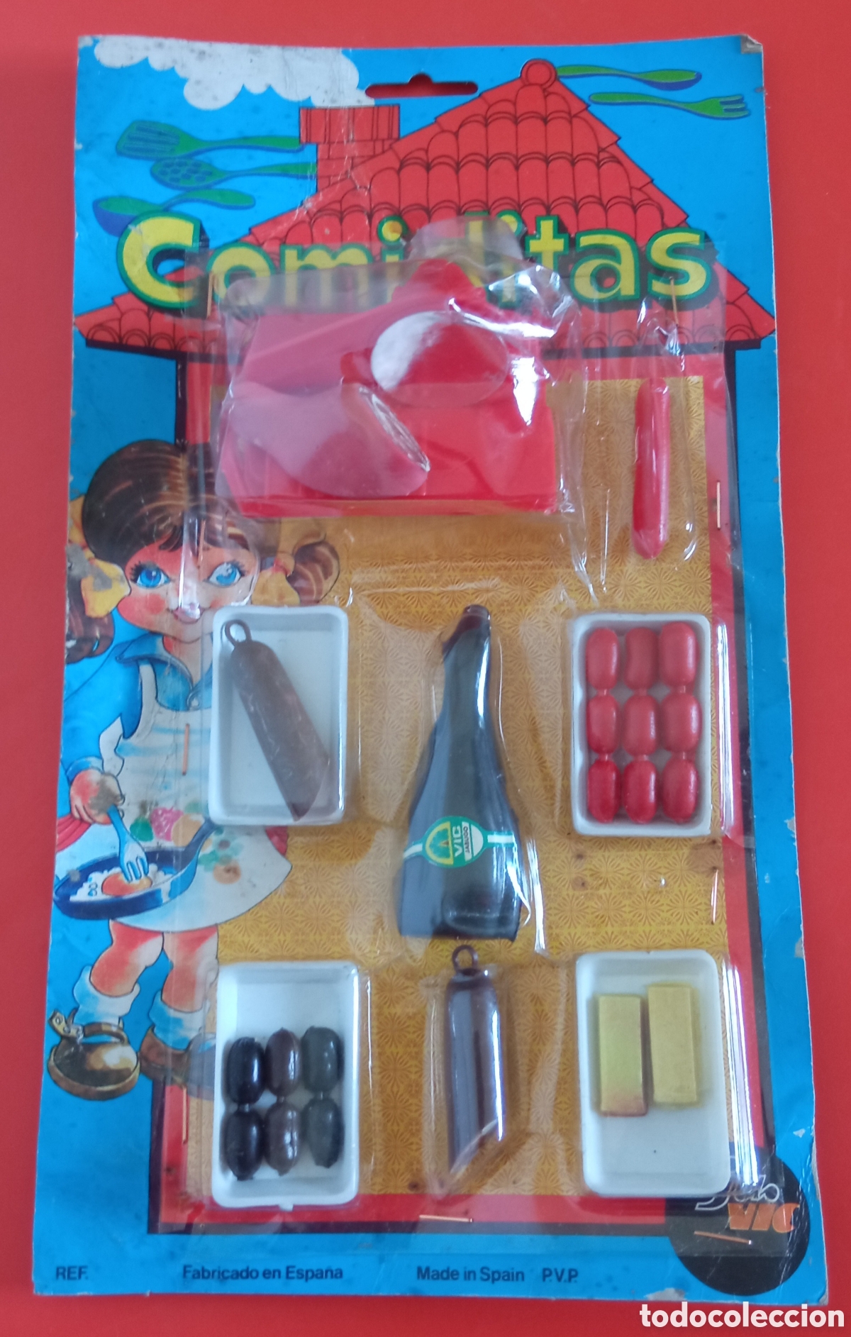 Juguetes antiguos: COMIDITAS CORTADORA EMBUTIDO.JUVICSA VIC 70'S.NUEVO EN BLISTER.