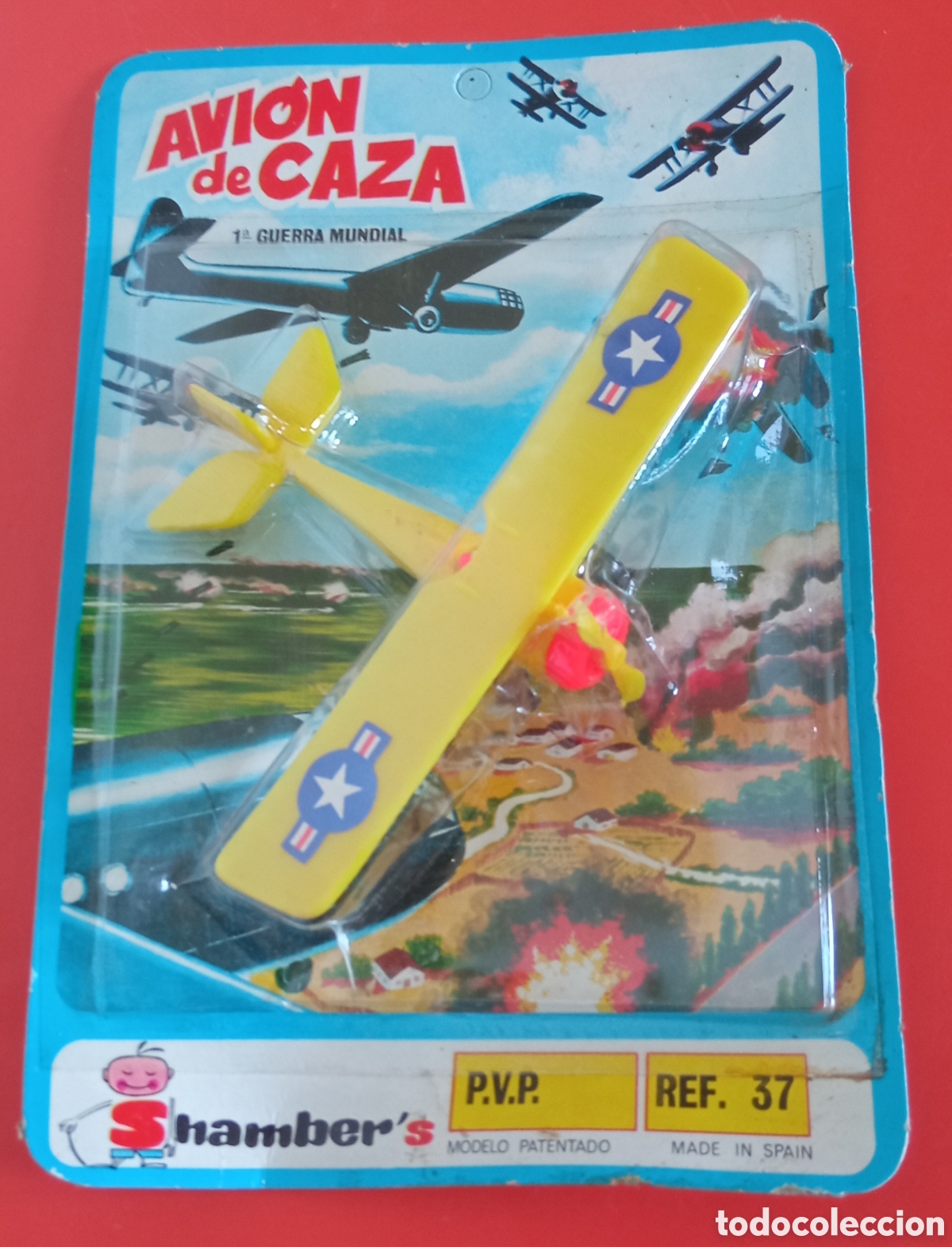 Juguetes antiguos: AVI&Oacute;N CAZA SHAMBERS 70'S SHAMBER'S.BLISTER SIN ABRIR.
