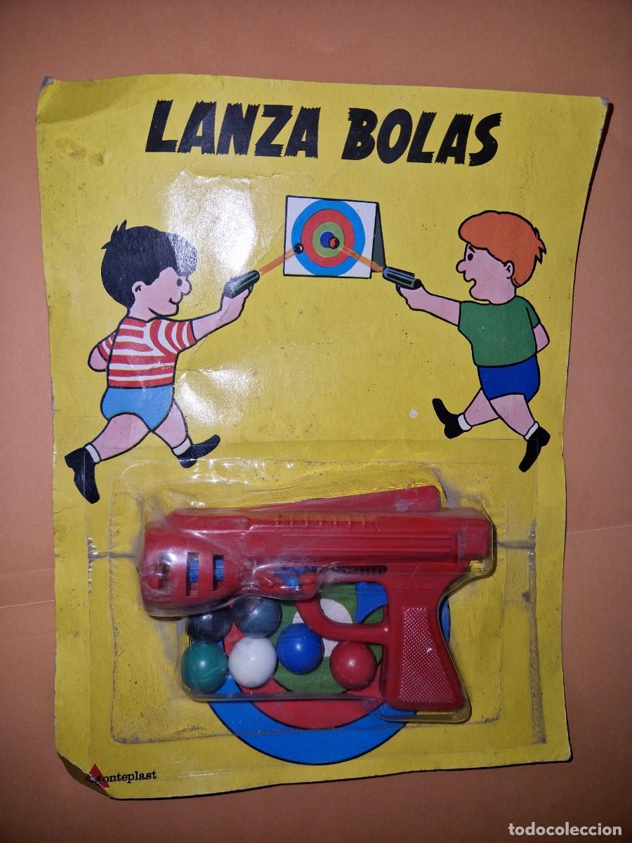 Juguetes antiguos: PISTOLA LANZA BOLAS DE MONTEPLAST
