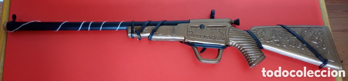 Juguetes antiguos: ESCOPETA RIFLE OESTE LANZA CORCHO,DE PL&Aacute;STICO SOPLADO.FAL 70'S.NUEVO.