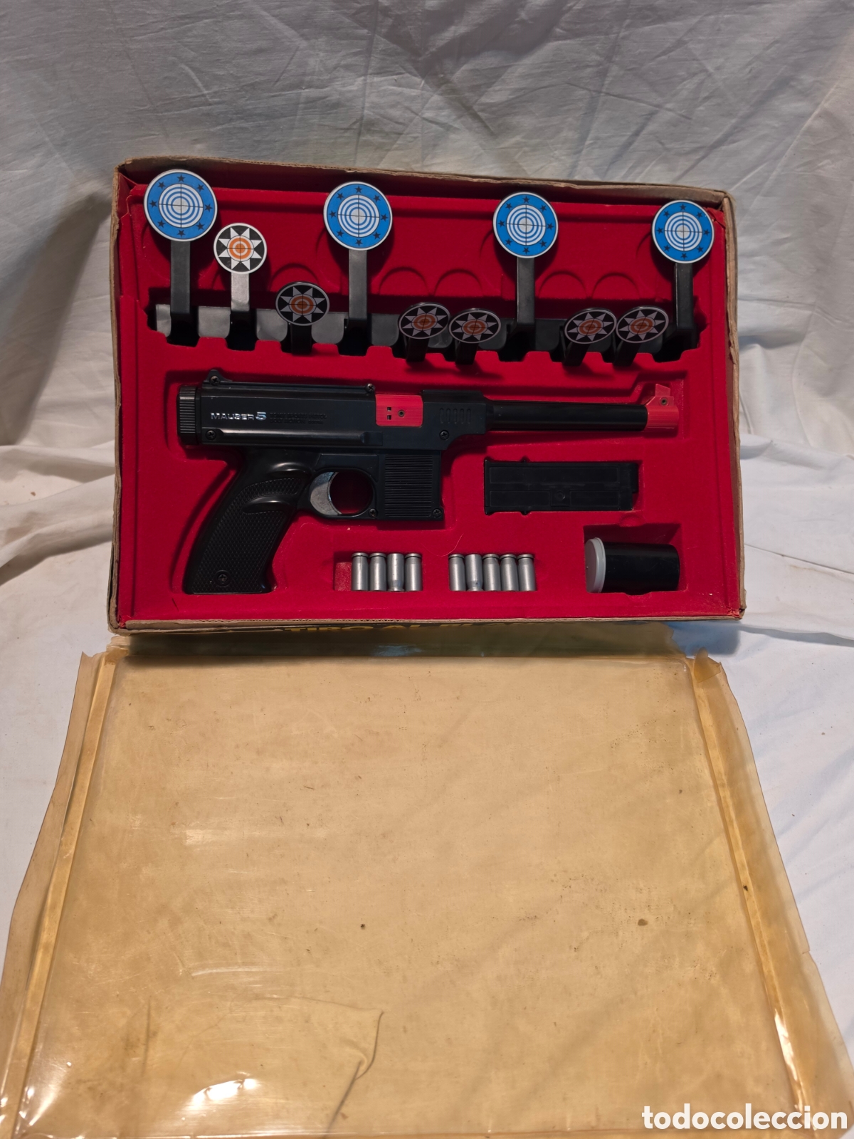 Juguetes antiguos: TIRO AL BLANCO. GEYPER. REF. 630. PISTOLA MAUSER 5. A&Ntilde;OS 70.