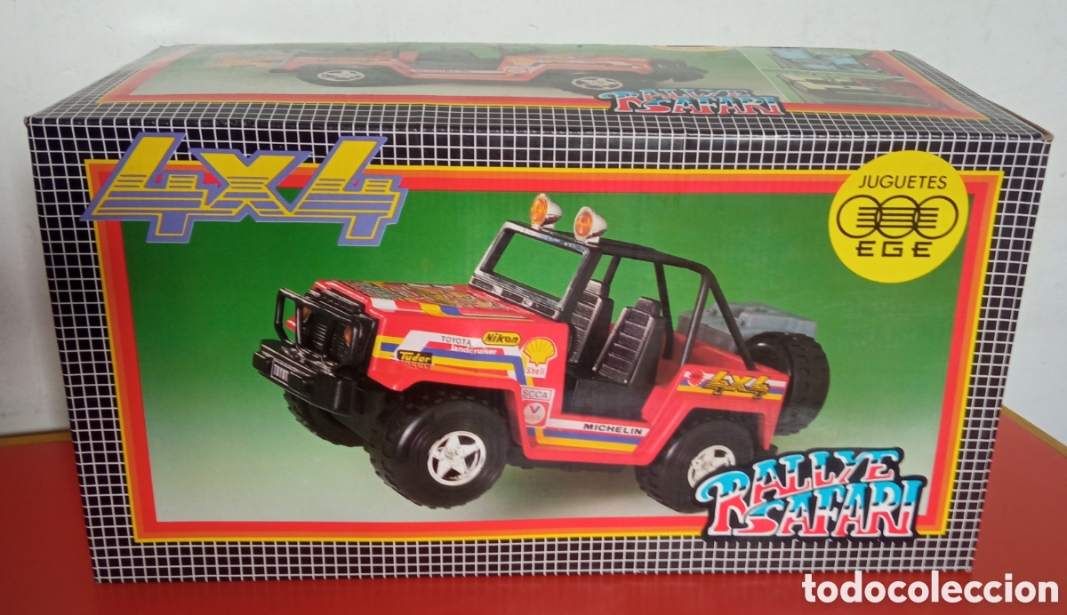 Juguetes antiguos: RALLYE SAFARI 4X4 JEEP TOYOTA EL&Eacute;CTRICO.EGE 80'S.SIN USO,EN CAJA.NO FUNCIONA.CON FALLO.