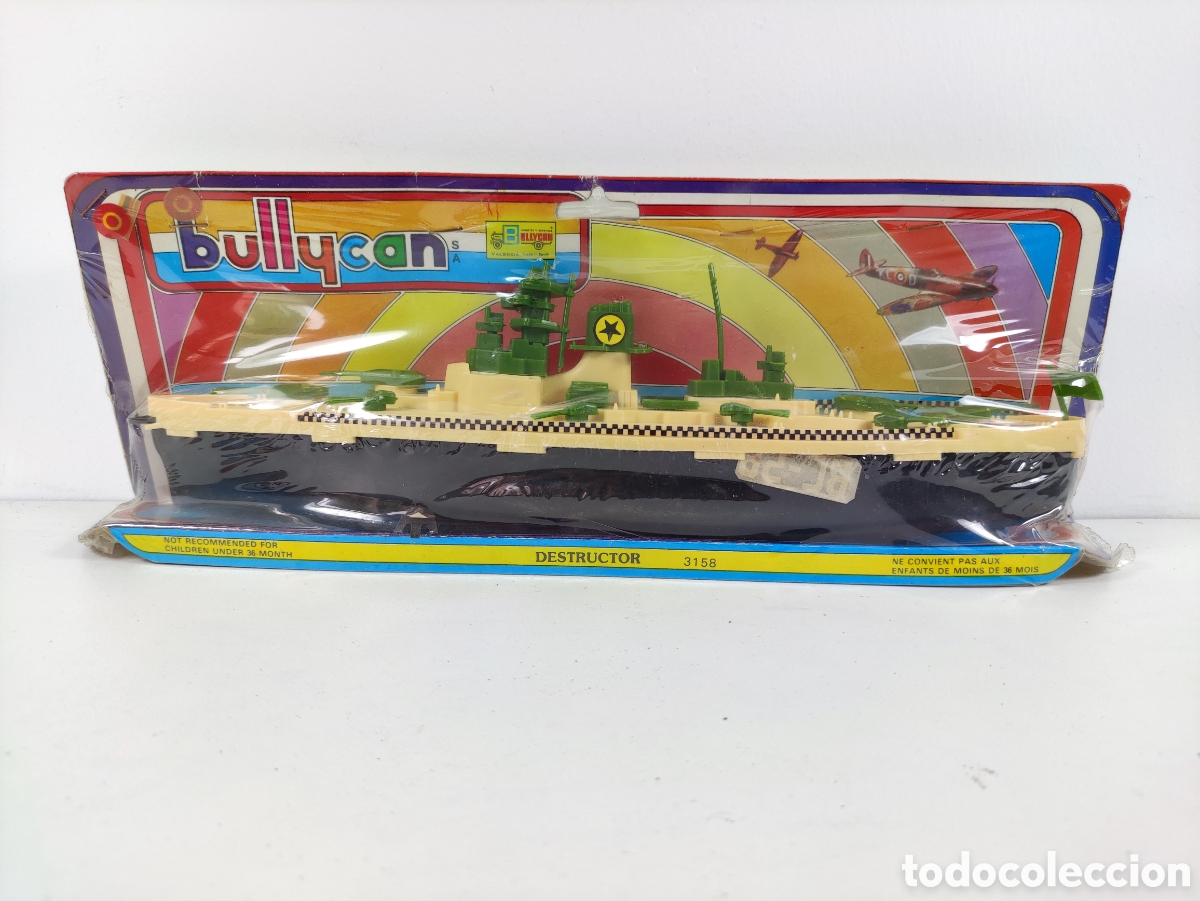 Juguetes antiguos: Barco de guerra destructor de Bullycan referencia 3158