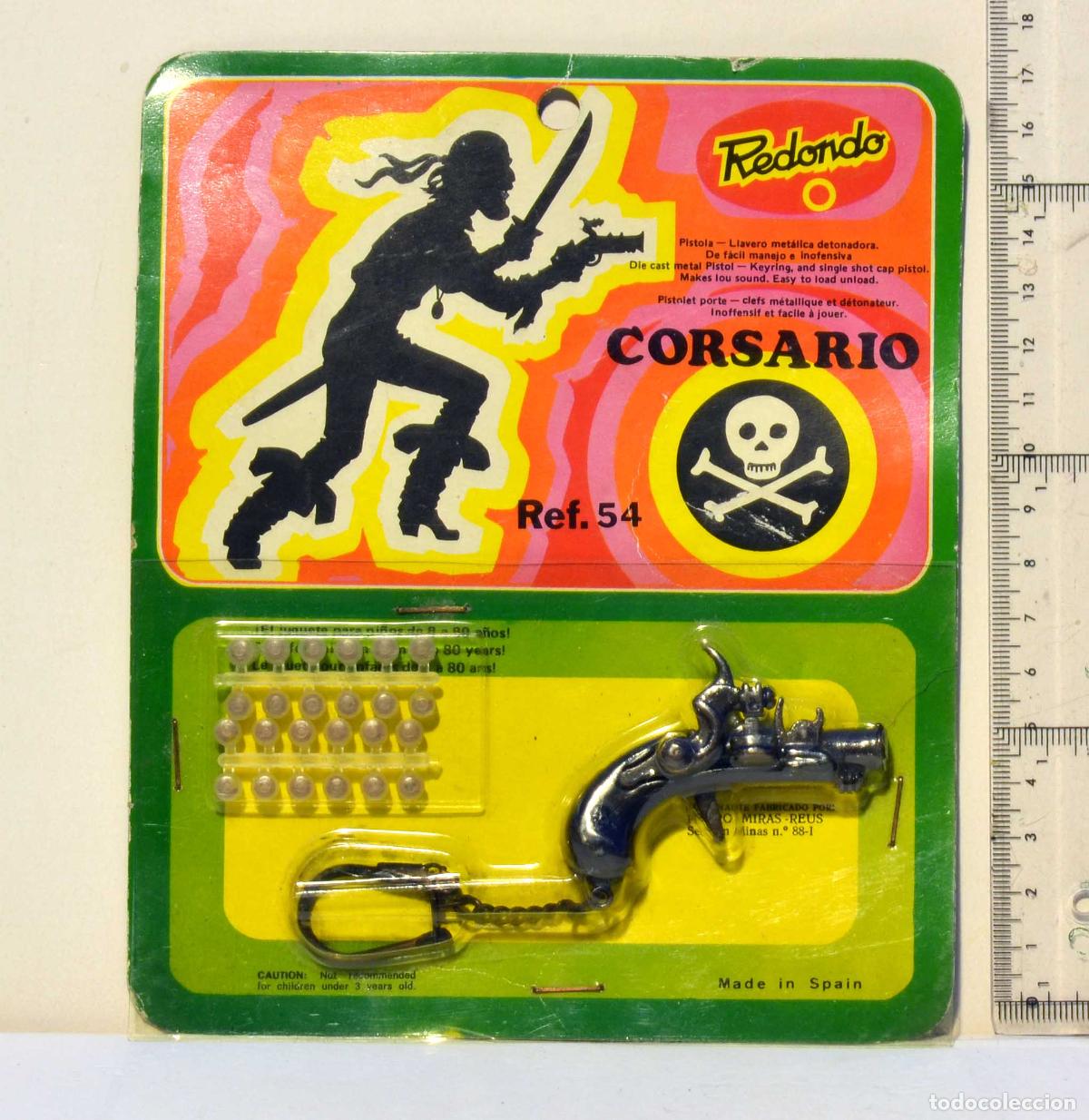 Juguetes antiguos: PISTOLA CORSARIO REDONDO EN SU BLISTER - 1970,S - A ESTRENAR - NO JOAL