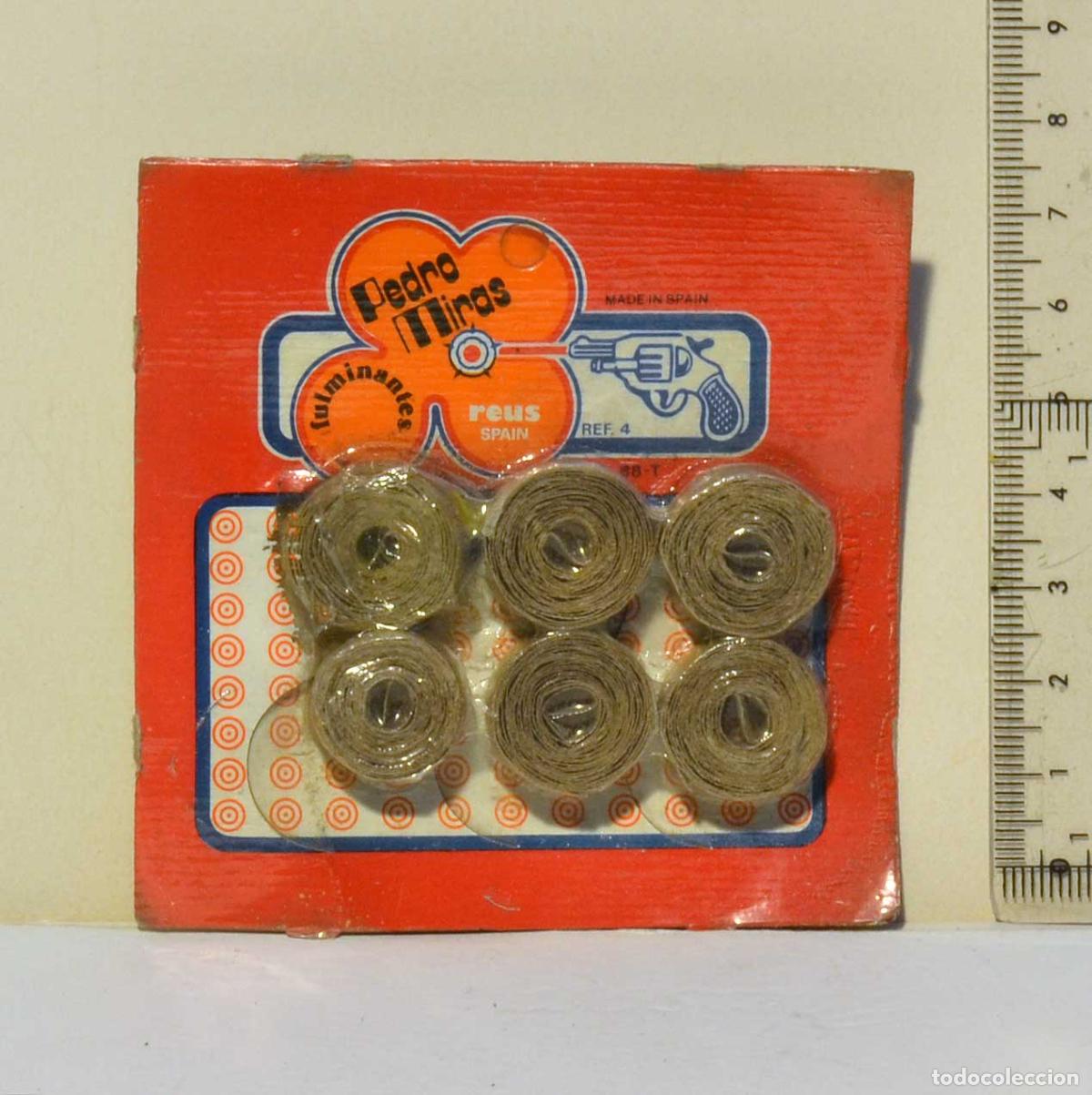 Juguetes antiguos: BLISTER DE 6 FULMINANTES PEDRO MIRAS - REF.4 - NO JOAL
