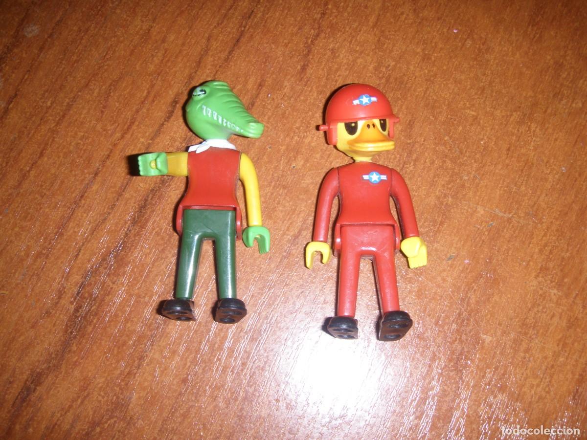 Juguetes antiguos: DOS AIRGAMBOY AIRGAN BOY COCODRILO Y PATO