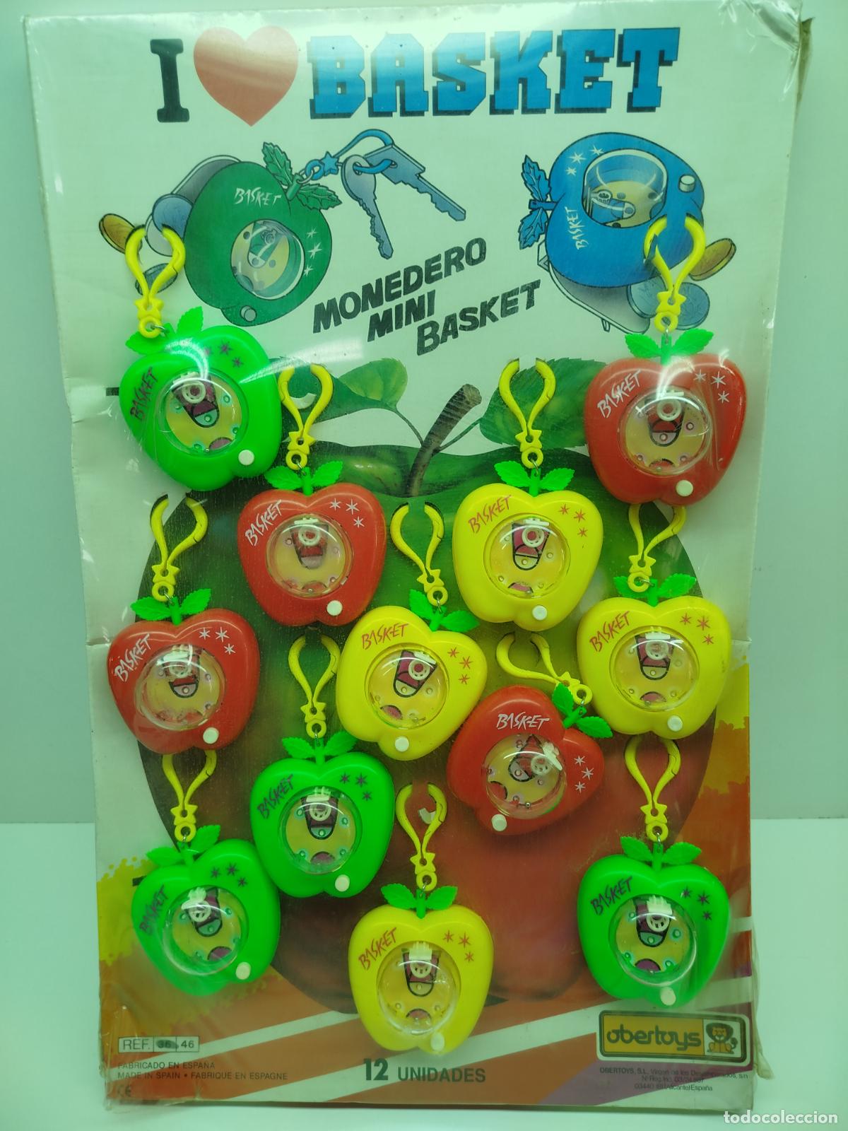 Juguetes antiguos: ANTIGUO EXPOSITOR DE DOCE MONEDERO MINI BASKET - OBERTOYS - MADE IN SPAIN - PRECINTADO