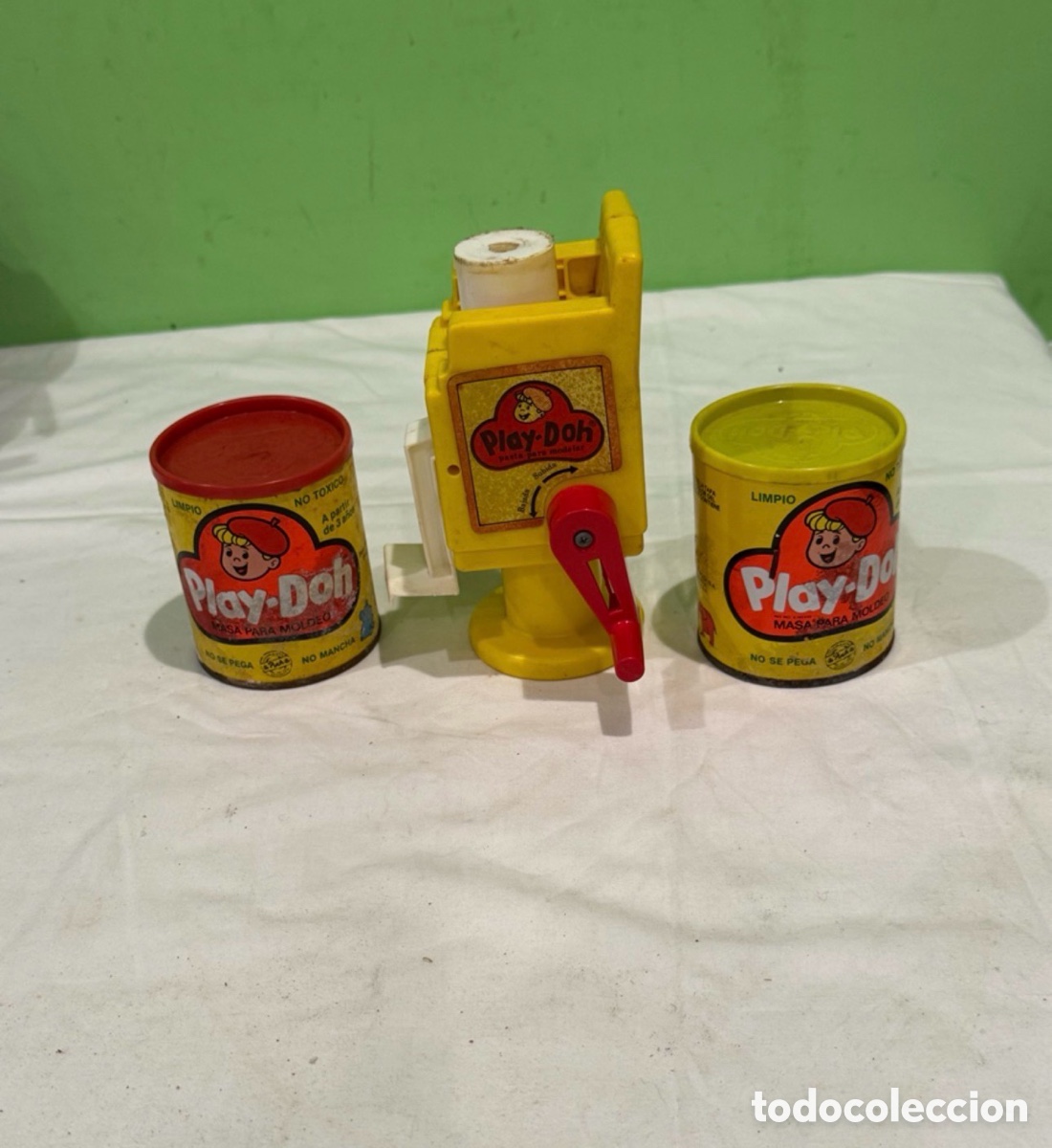 Jouets Anciens: Play-Doh conjunto de juego vintage con extrusora y botes originales a&ntilde;os 70 80