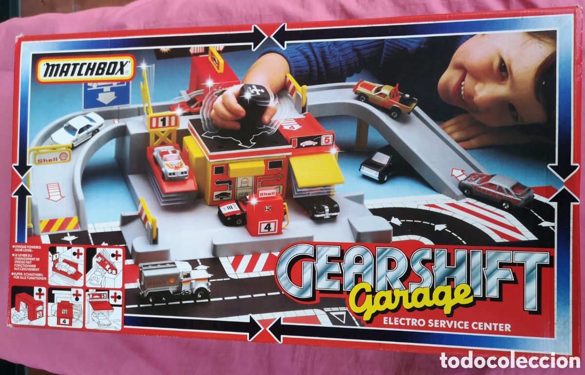 Juguetes antiguos: Matchbox. Garage Gearshift El&eacute;ctrico. SIN USAR. CAJA ABIERTA. Matchbox1985.