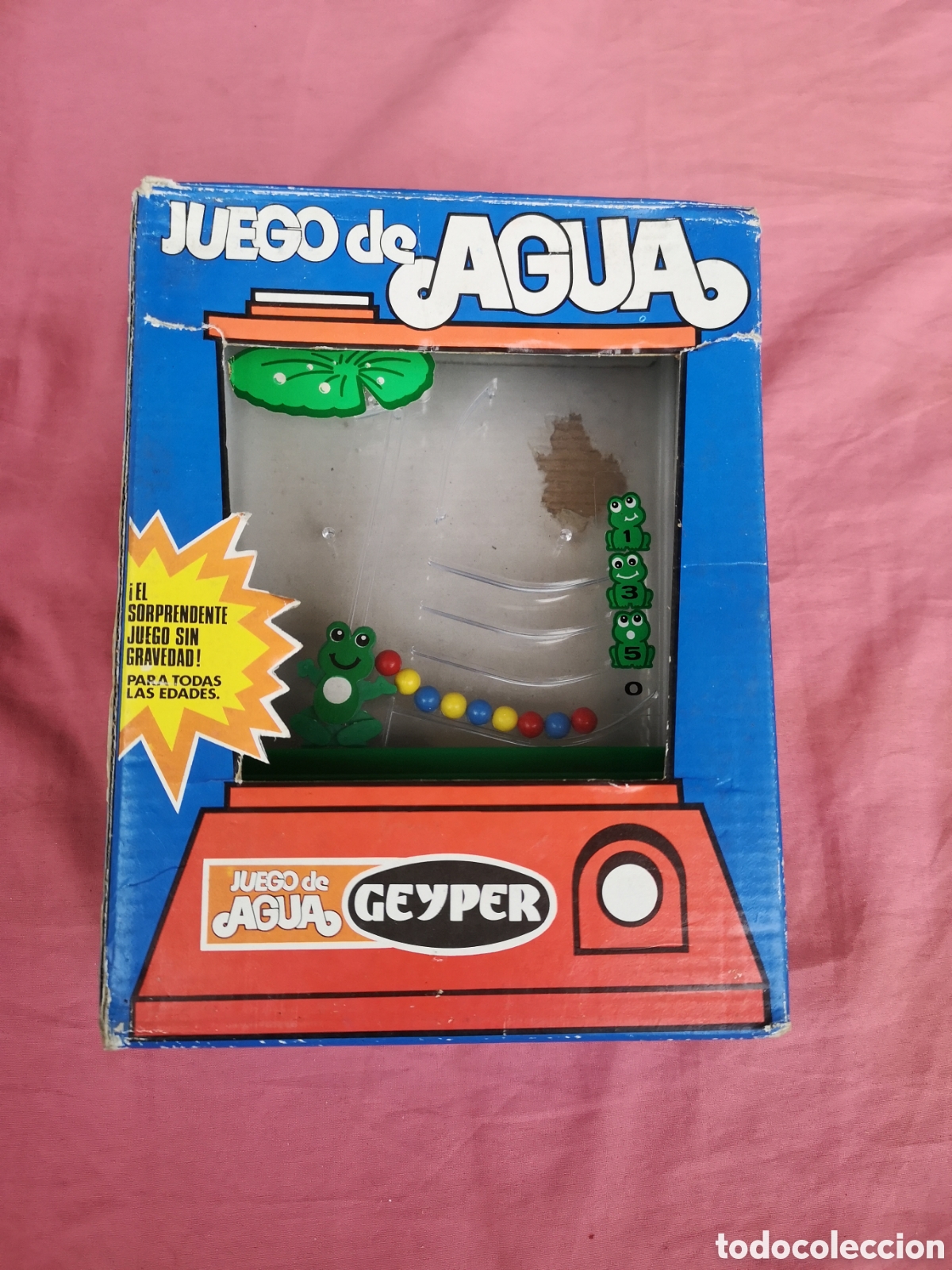Juguetes antiguos: Geyper. Juego de agua Rana. Ref 724 (en la caja de 719). SIN USAR. BIEN. Geyper a&ntilde;os 80.