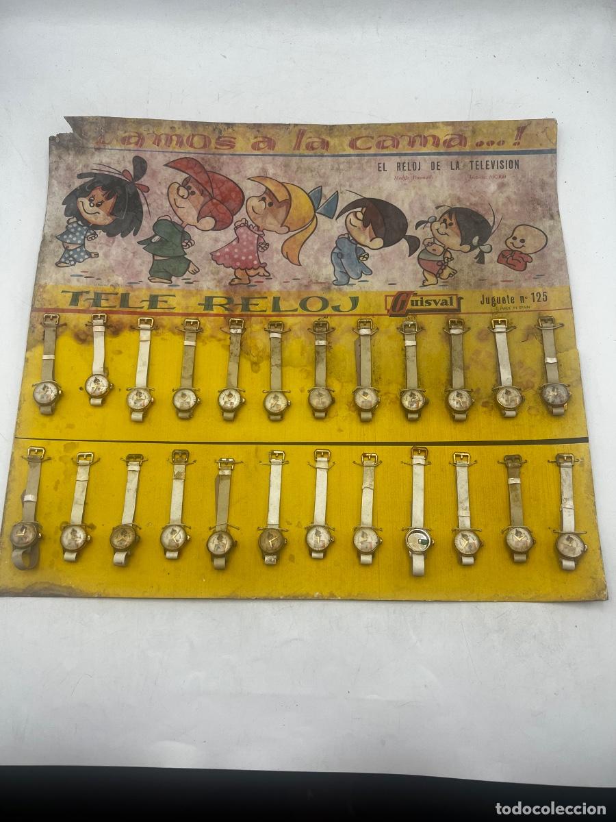 Juguetes antiguos: LOTE 24 RELOJES CON EXPOSITOR. TELE RELOJ. GUISVAL. JUGUETE N&ordm; 125