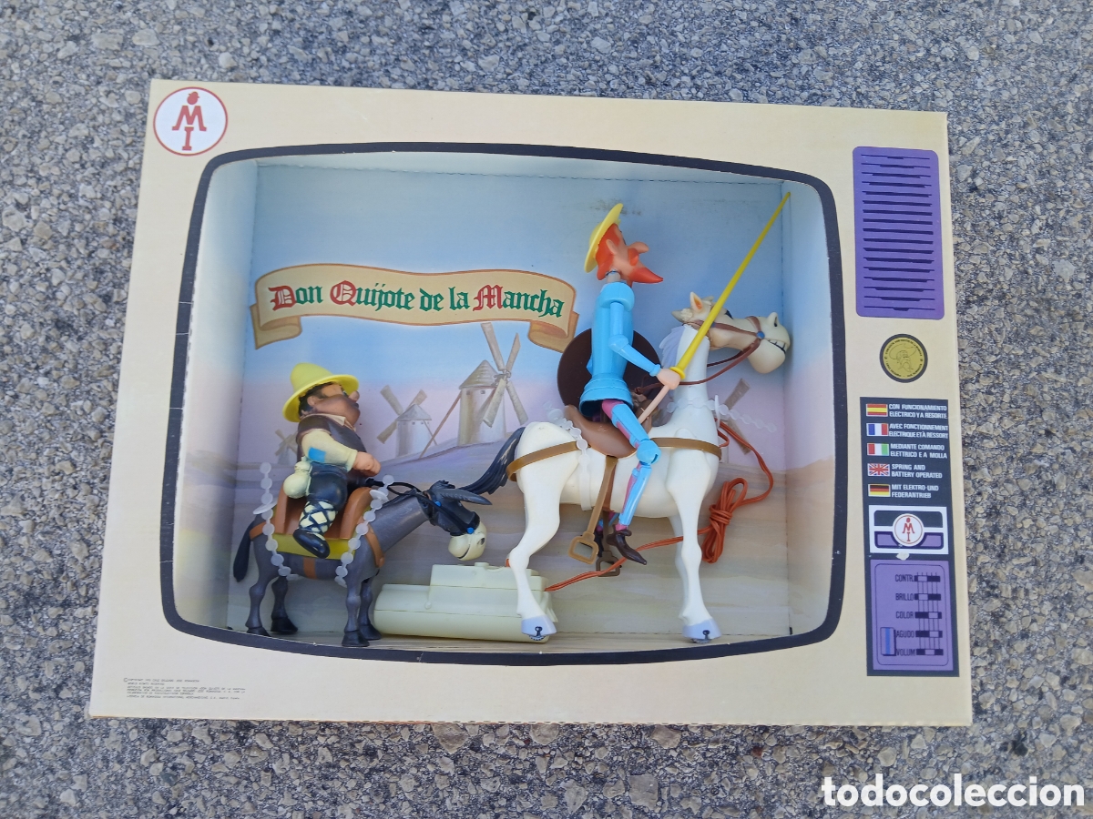 Juguetes antiguos: JUGUETE MEC&Aacute;NICO DON QUIJOTE Y SANCHO BARVAL LA MEC&Aacute;NICA IBENSE.