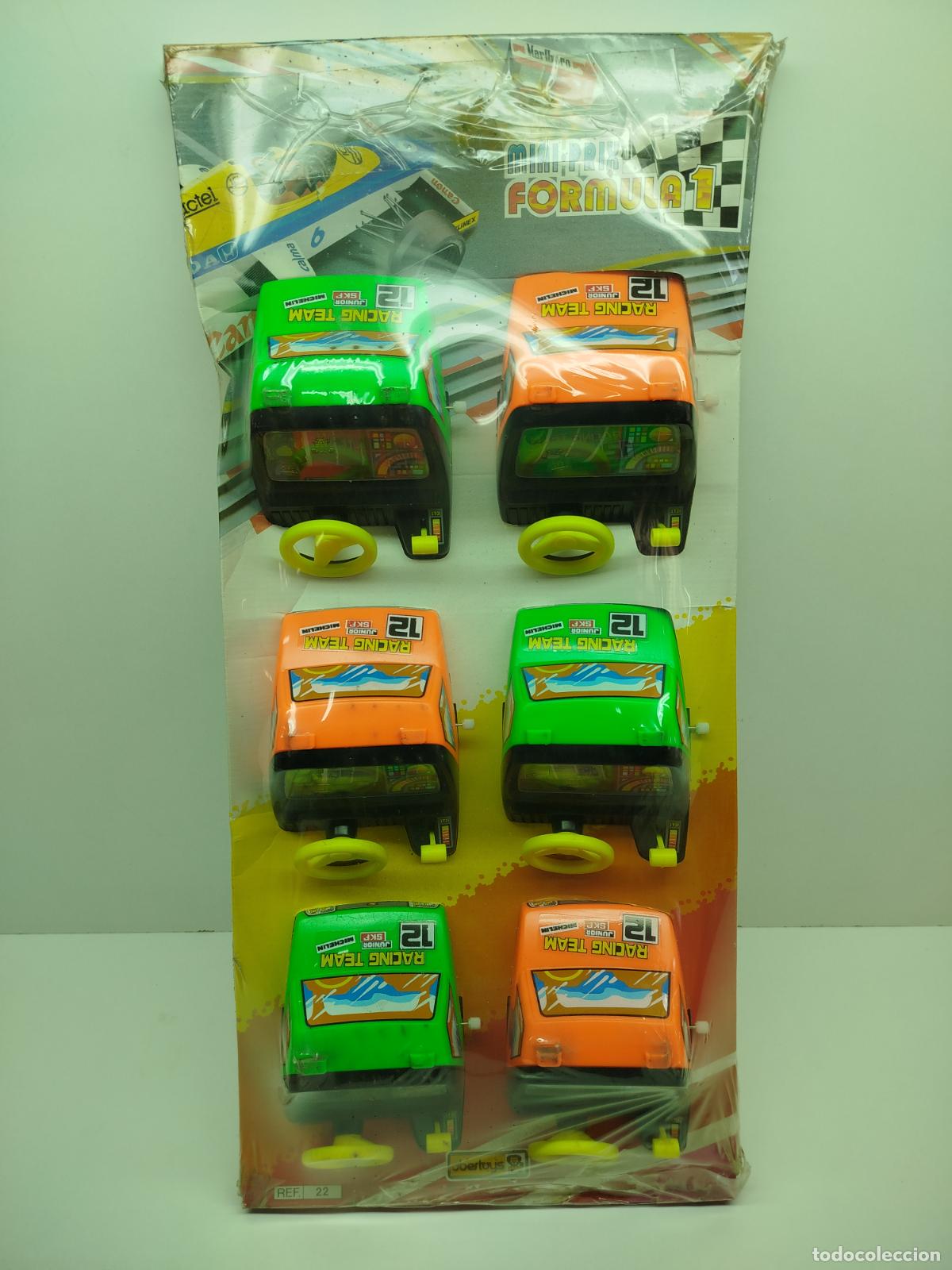 Juguetes antiguos: ANTIGUO BLISTER DE SEIS SIMULADORES DE CONDUCCI&Oacute;N RACIM TEAM DE OBERTOYS - A&Ntilde;OS 80