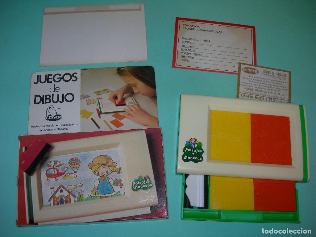 Juguetes antiguos: JUEGO DE DIBUJO GEYPER - PAISAJES Y MU&Ntilde;ECAS - NUEVO SIN USO Y COMPLETO EN SU CAJA ORIGINAL
