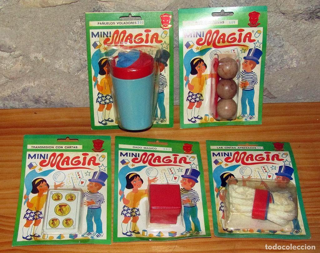 Juguetes antiguos: MINI MAGIA DE SANROMA - LOTE DE 5 BLISTERS - NUEVOS A ESTRENAR - A&Ntilde;OS 70
