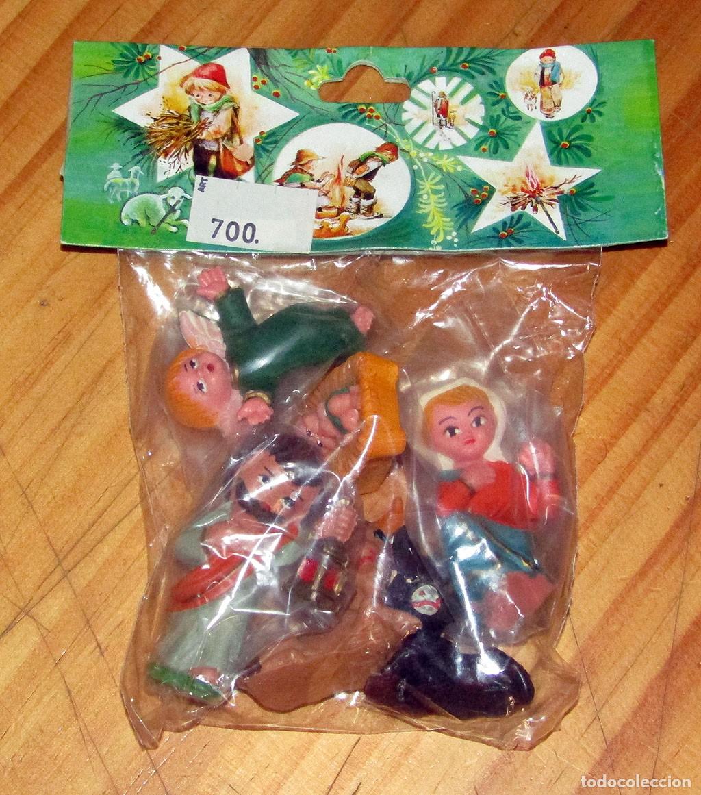 Juguetes antiguos: ANTIGUA BOLSA CON FIGURAS DEL BEL&Eacute;N FIGURAS CABEZONES FERRANDIZ - NUEVO, NUNCA ABIERTO - PESEBRE