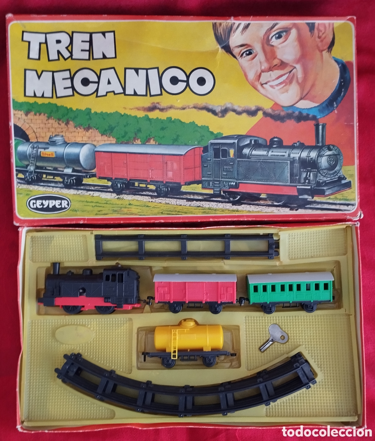 Juguetes antiguos: Dos Trenes Mec&aacute;nicos Geyper. - Foto 3