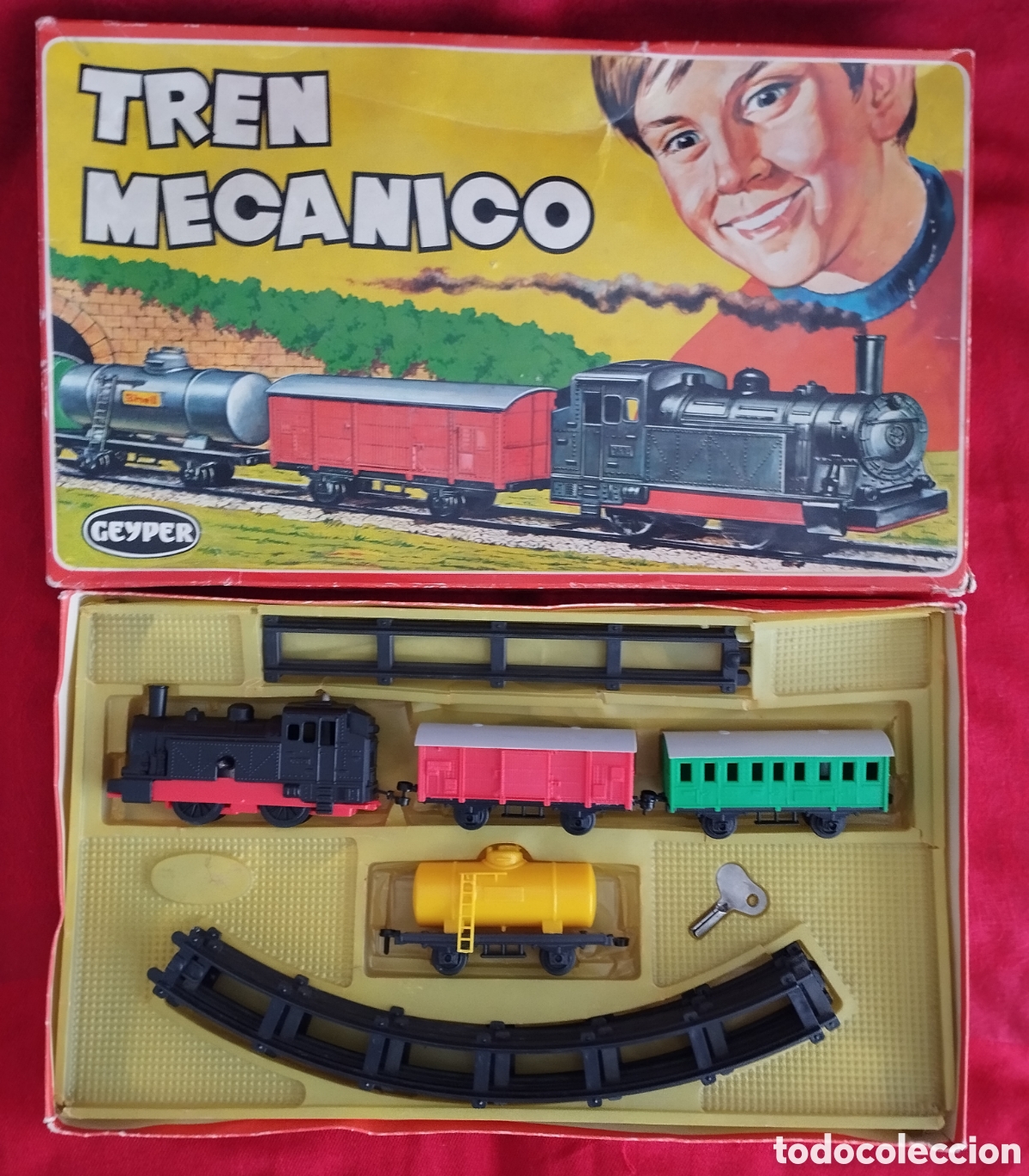 Juguetes antiguos: Dos Trenes Mec&aacute;nicos Geyper. - Foto 4