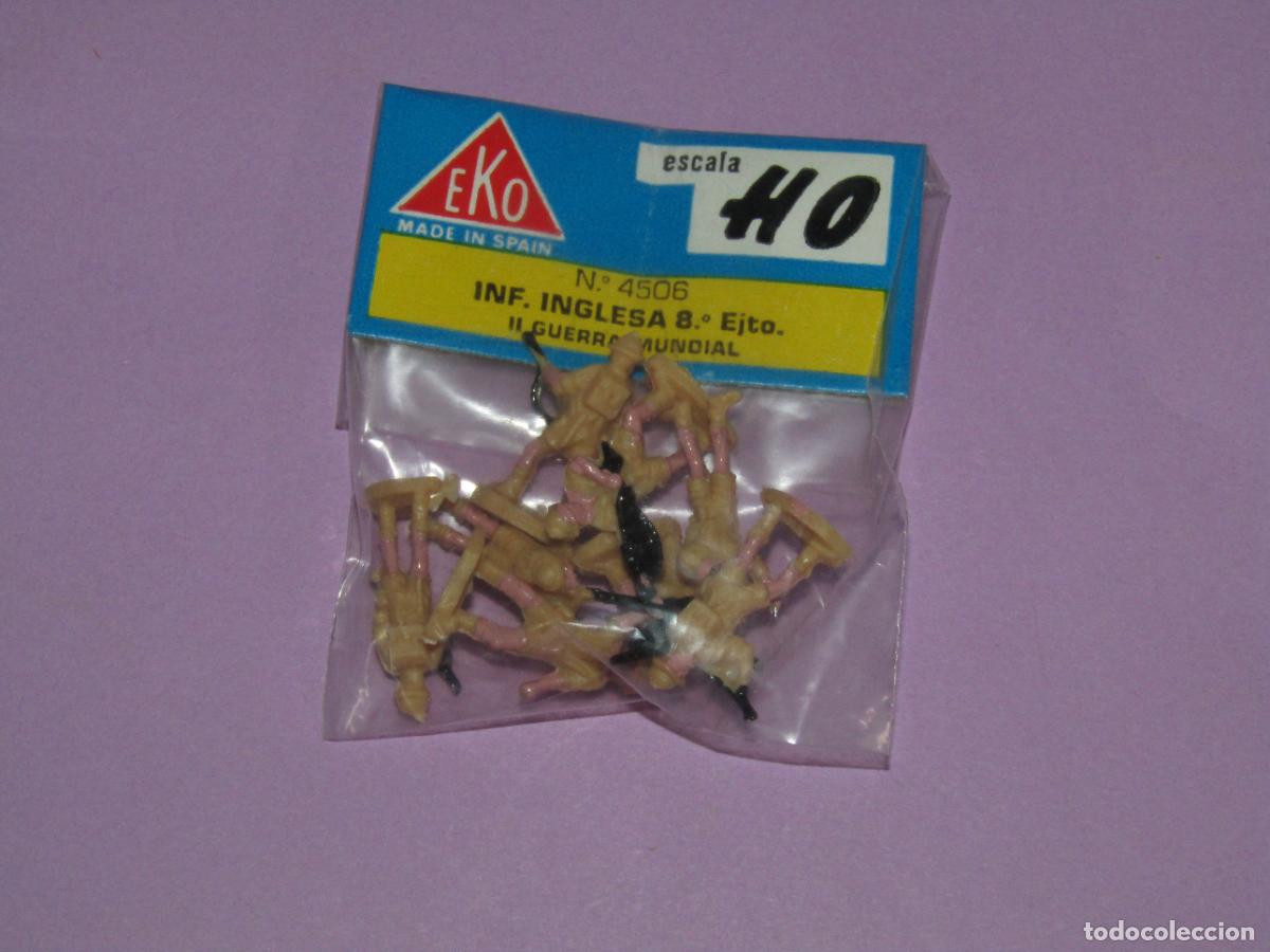 Juguetes antiguos: Antigua Bolsita sin Abrir INFANTERIA INGLESA II Guerra Mundial 2&ordf; Serie N&ordm; 4506 Esc *H0* 1/87 de EKO