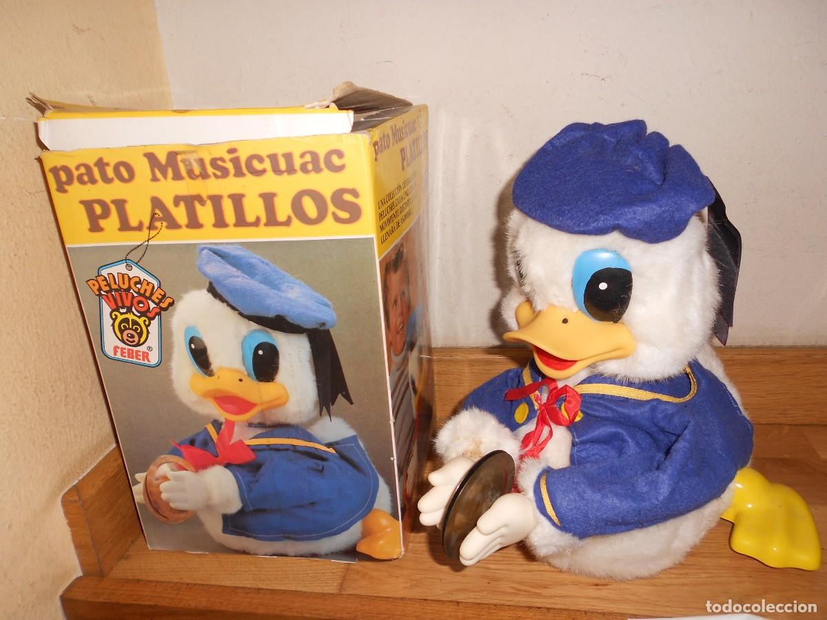 Juguetes antiguos: PATO MUSICUAC PLATILLOS con su Caja / PELUCHES VIVOS - FEBER - DISPONGO de mas JUGUETES - 1&euro;y+