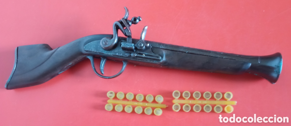 Altes Spielzeug: TRABUCO BANDOLERO.MINIATURAS MET&Aacute;LICAS REDONDO 70'S.SIN USO.