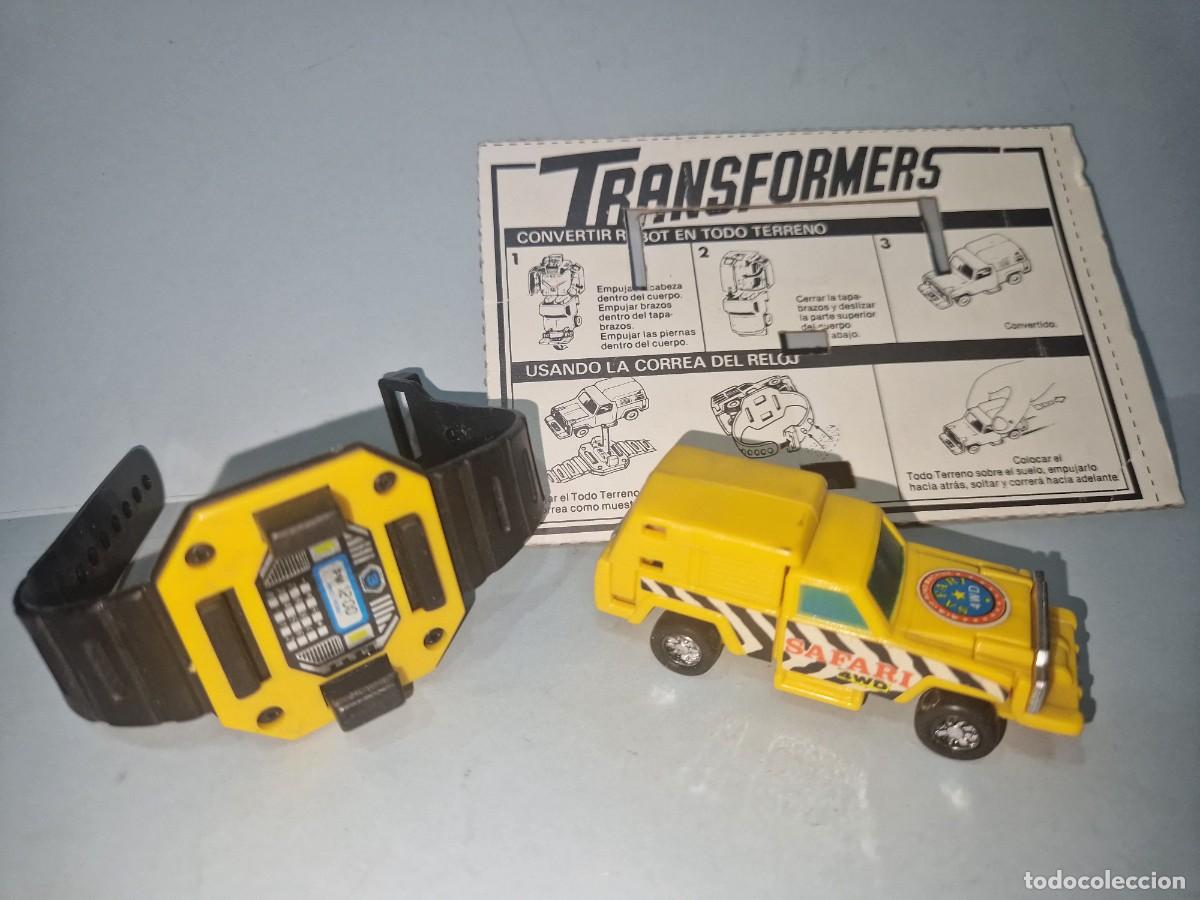 Juguetes antiguos: CART&Oacute;N CON RELOJ Y COCHE TRANSFORMERS A&Ntilde;OS 80, DE PILEN