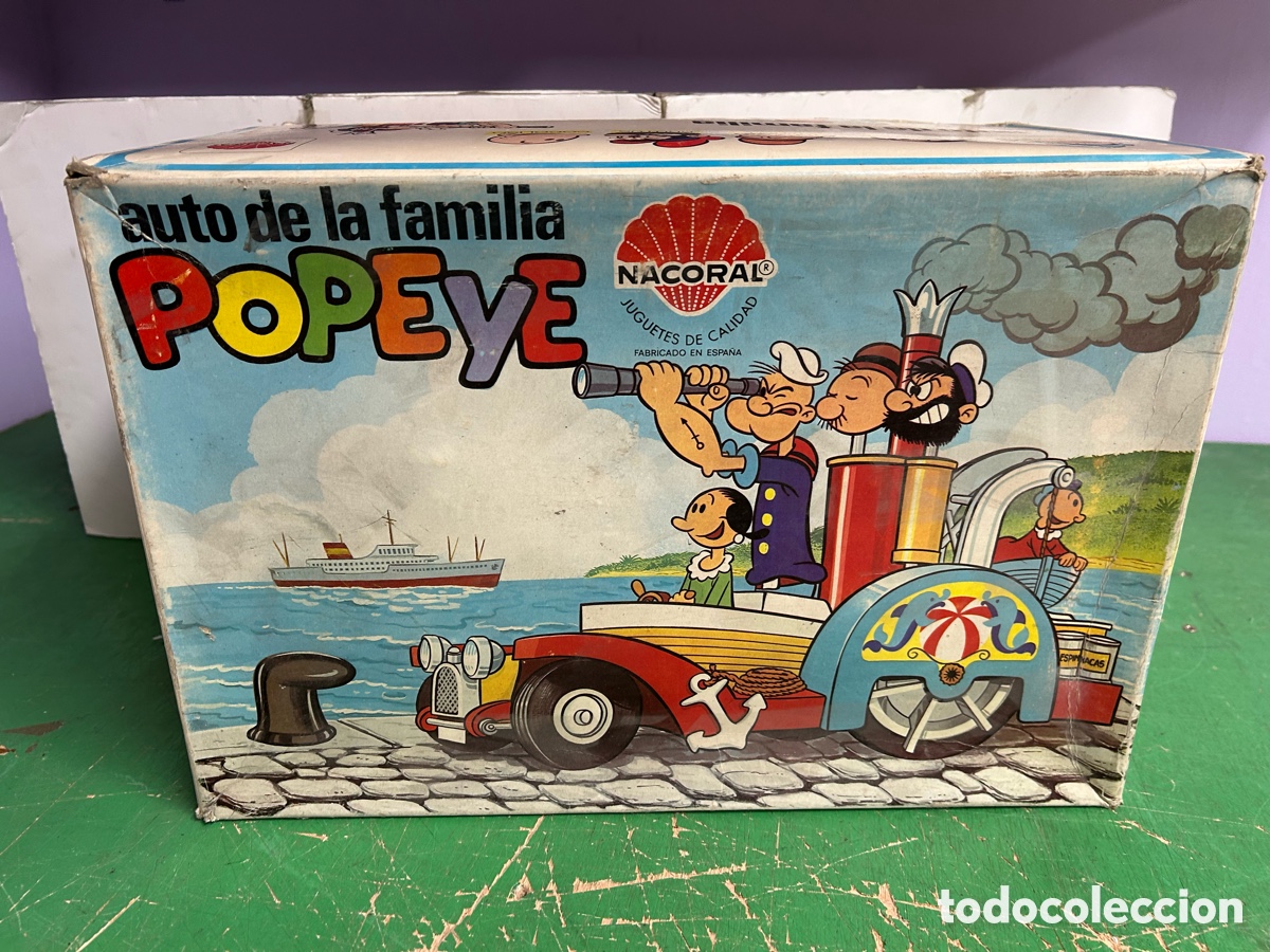 Juguetes antiguos: EL MILLONCETE AUTO FAMILIA POPEYE 1960 DE NACORAL PARA BRICOLAGE EN CAJA ORIGINAL
