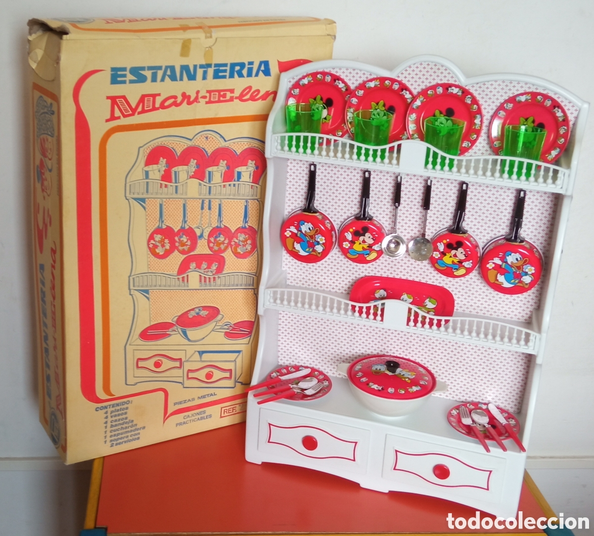 Juguetes antiguos: ESTANTER&Iacute;A CON MENAJE CACHARRITOS DISNEY MARI-ELENA.PSE SANTA ELENA 80'S.NUEVA EN CAJA.